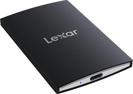Lexar 4TB SL500 Portable SSD, Up to 2000MB/s, Compatible w/Type-C Laptops, iPhone 15/16, Smartphones, Tablets, PS5, Xbox, USB 3.2 Gen 2x2, Slim & Lightweight, External SSD, Black (LSL500X004T-RNBNU)
