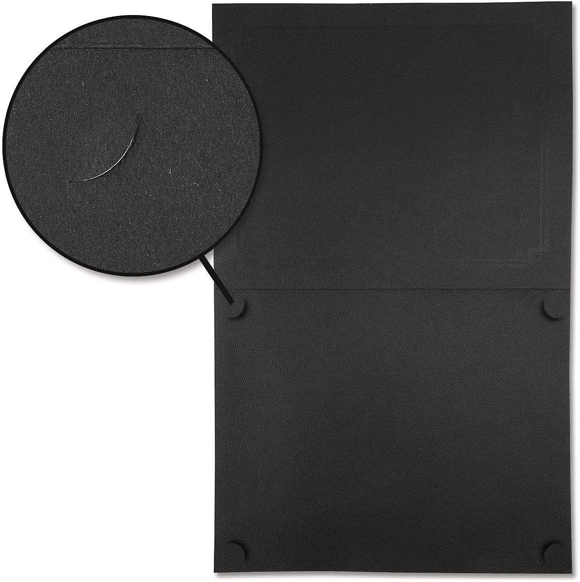 Plain Black Certificate Folders - Pack 50, Linen Cover 80 lb. Stock, Folded, Die-Cut Corners, for Office, Business Awards, Graduation, School Diploma Holder, 9-1/2" x 12" (Set of 50)