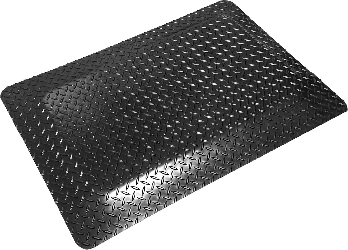 Rhino Mats, American Classic Diamond Anti-Fatigue Mats, Industrial Ergonomic Comfort Standing Mat for Work, Home, Garage, Office, Kitchen or Anywhere (Black 1" Thick, 4 FT. x 22 FT.)