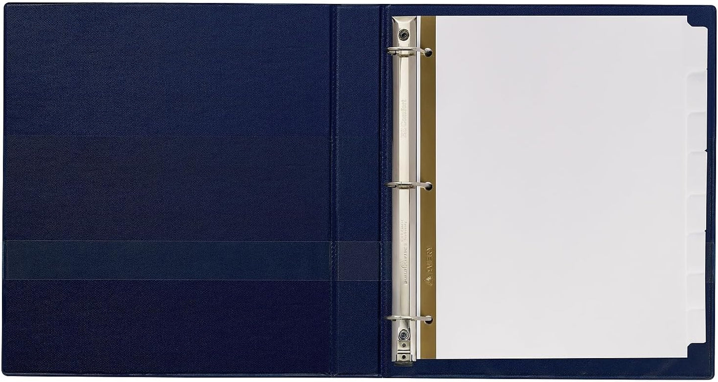 Avery 8-Tab Binder Dividers, Write & Erase White Big Tabs, 48 Sets (23078)