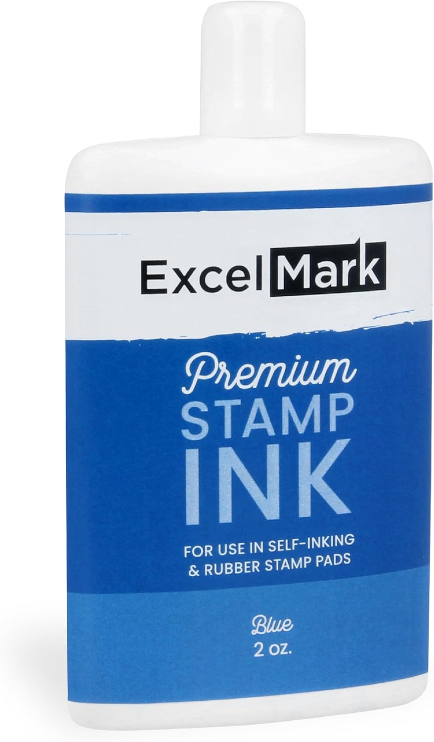 Self Inking Stamp Refill Ink - 2 oz. - Blue Ink