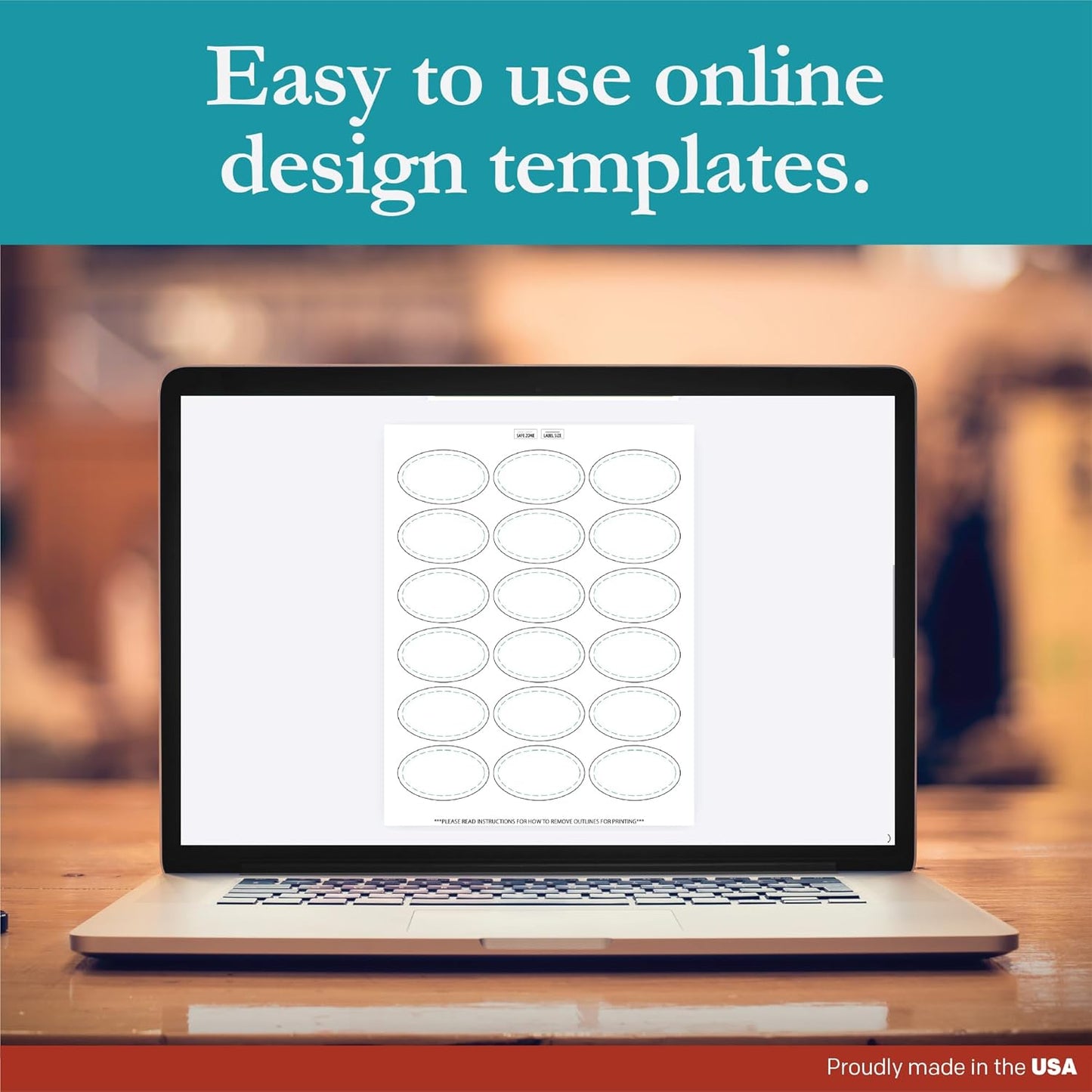 Premium Label Supply White Sticker Oval Labels – 2.5" x 1.5" Oval – Laser/Inkjet Compatible – (18 per Sheet), 500 Sheets – 9,000 Total Adhesive Labels