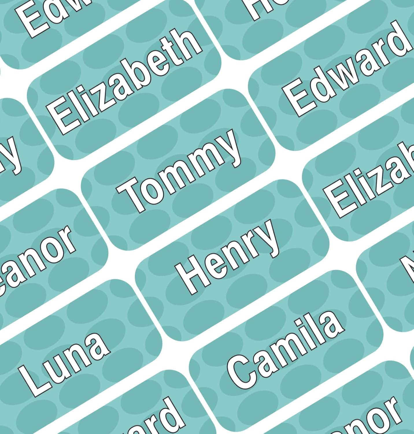 Personalized Waterproof Name Labels Press and Stick Custom Name Stick on Clothing Labels. Customized Up to 3 Lines Great for Camp & Daycare