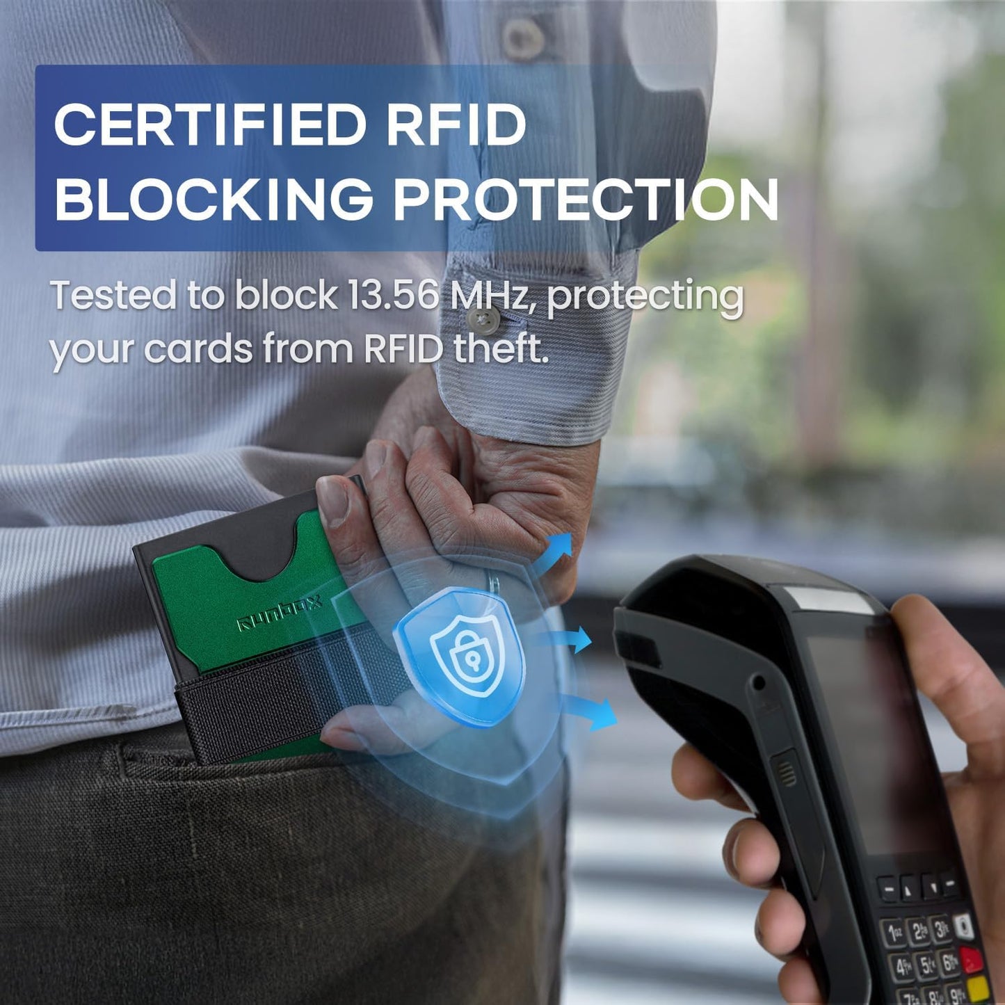 Mens Card Cases, Slim Card Holder Wallet for Men and Women, Minimalist RFID Blocking Wallet with Pop-Up Function, Thin Design, Metal Card Cases Holds 6+6 Cards, Gifts for Men, Men's Accessories