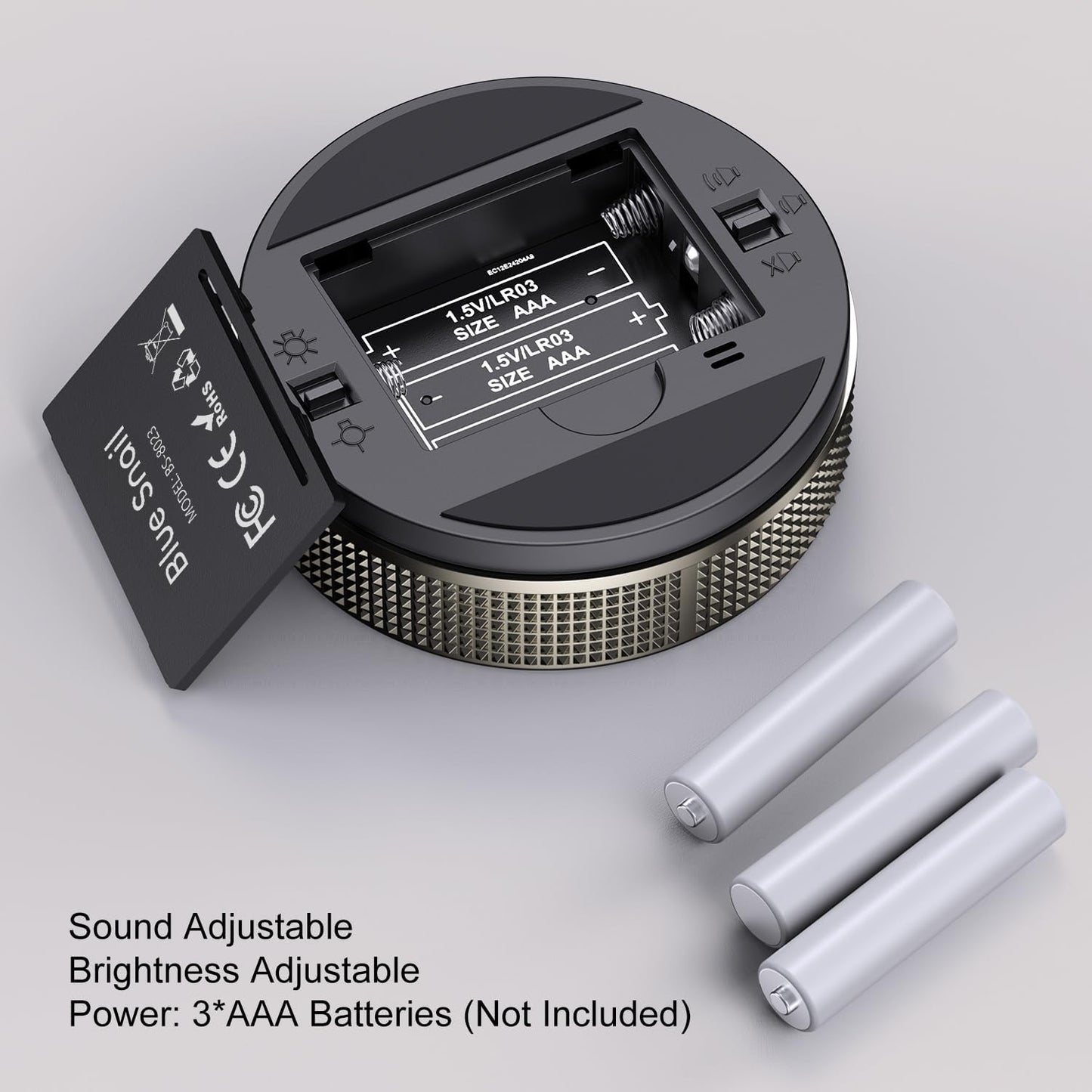 BlueSnail Kitchen Timer with LED Digital Display Smart Efficana for Home Classroom Gym Office, Volume and Brightness Adjustable Productivity Timer (Guncolor)