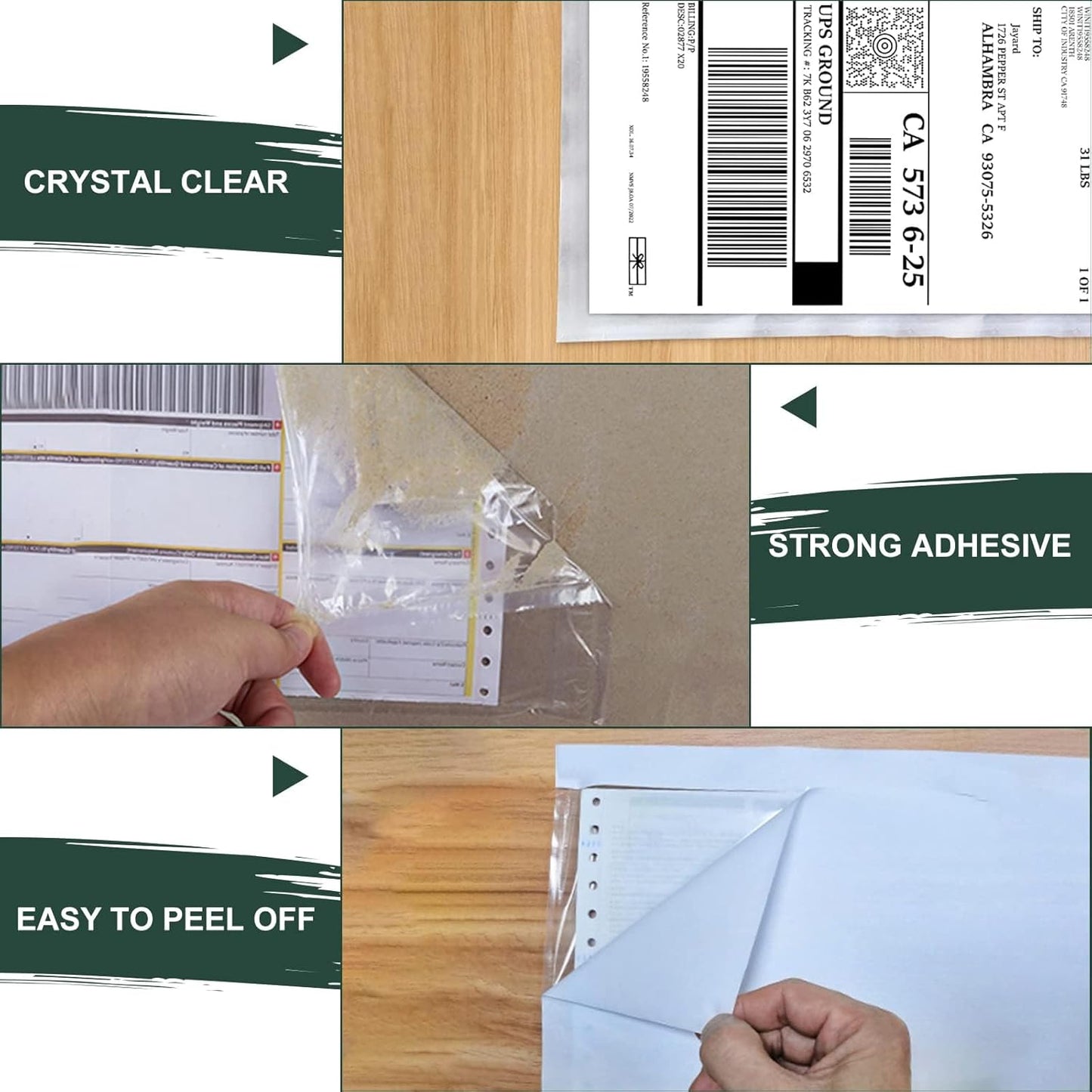 6''x9'' Clear Packing List Envelopes, Top Loading Shipping Label Envelopes Pouches, Adhesive Shipping Label Sleeves/Mailing Pouches for Shipping (50pcs)