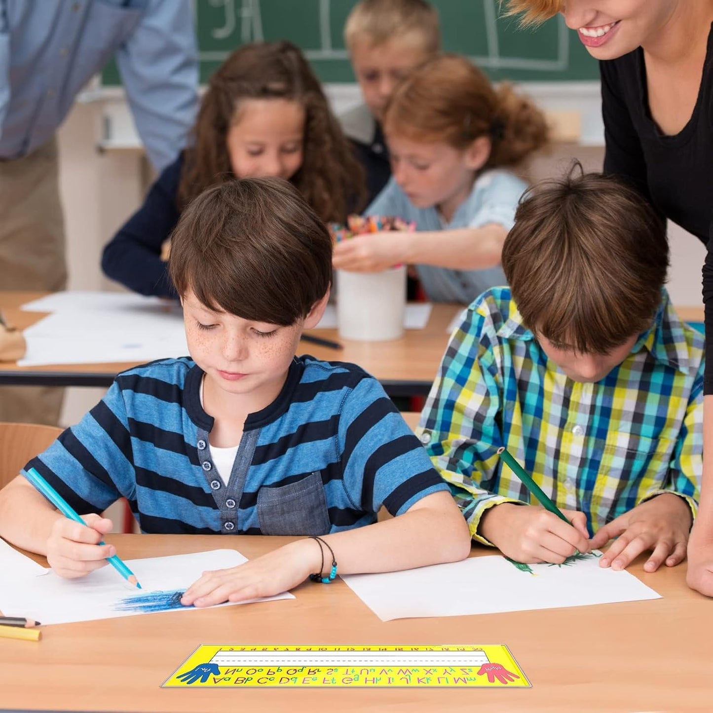 Outus 100 Pcs Clear Self Adhesive Pockets - Bin Labels for Storage Bins, Pocket Label Sleeves, Plastic Index Card Holder with Top Open for Organizing Bins Box Drawer(13.5 x 4.73 Inch)