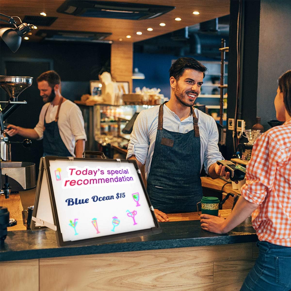 Whiteboard Dry Erase Boards, Portable White Board Double Sided Magnetic Board Stand,Foldable Hanging Wall Desktop Boards Easel for Kids Students Teacher for School Home Kitchen Office 24x18 Inch