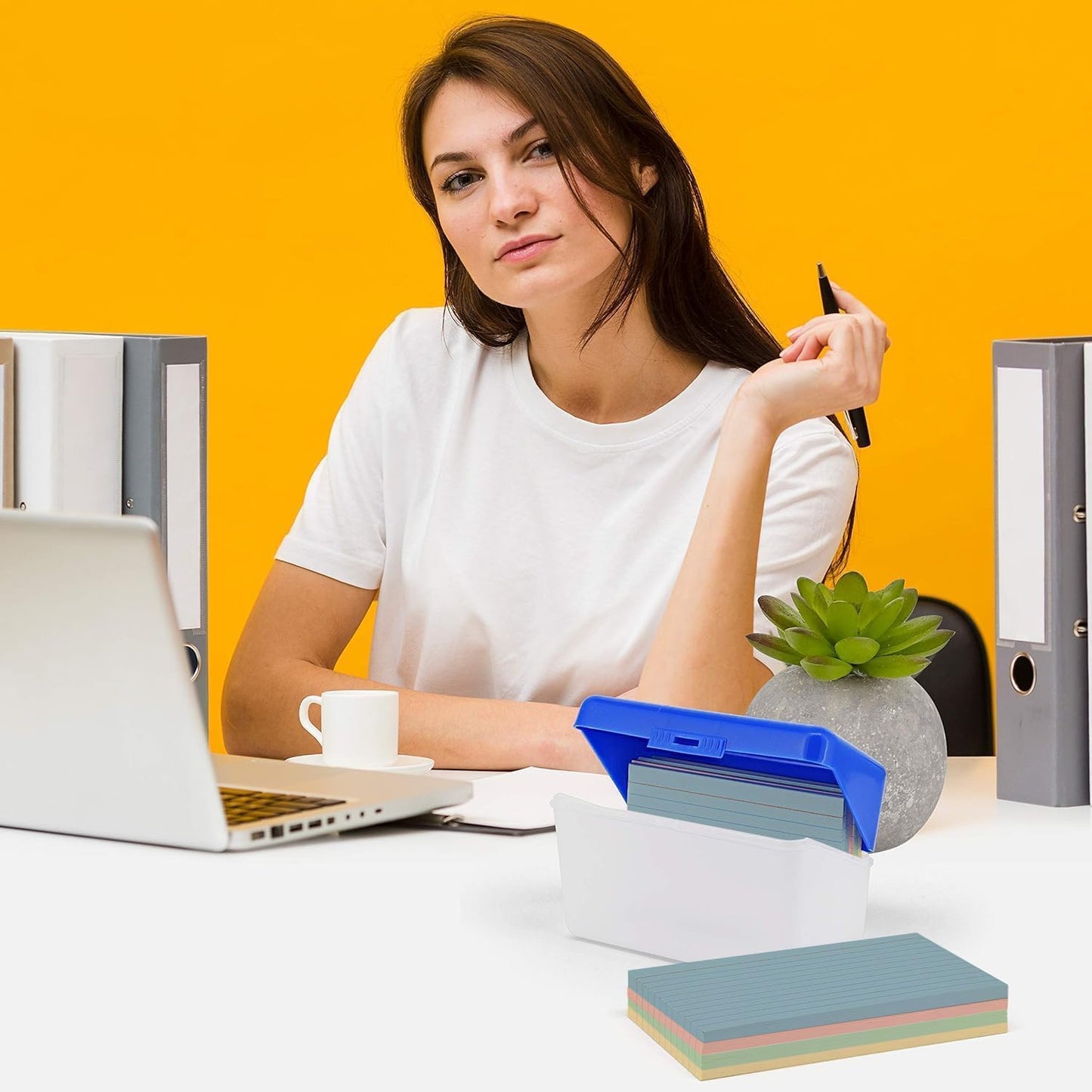 Index Cards 3x5 Bulk, (240 Cards) Colored Notecards 3x5 lined, Blank on Back Assorted Colors Flashcards for School Home and Office, Ruled Index Card