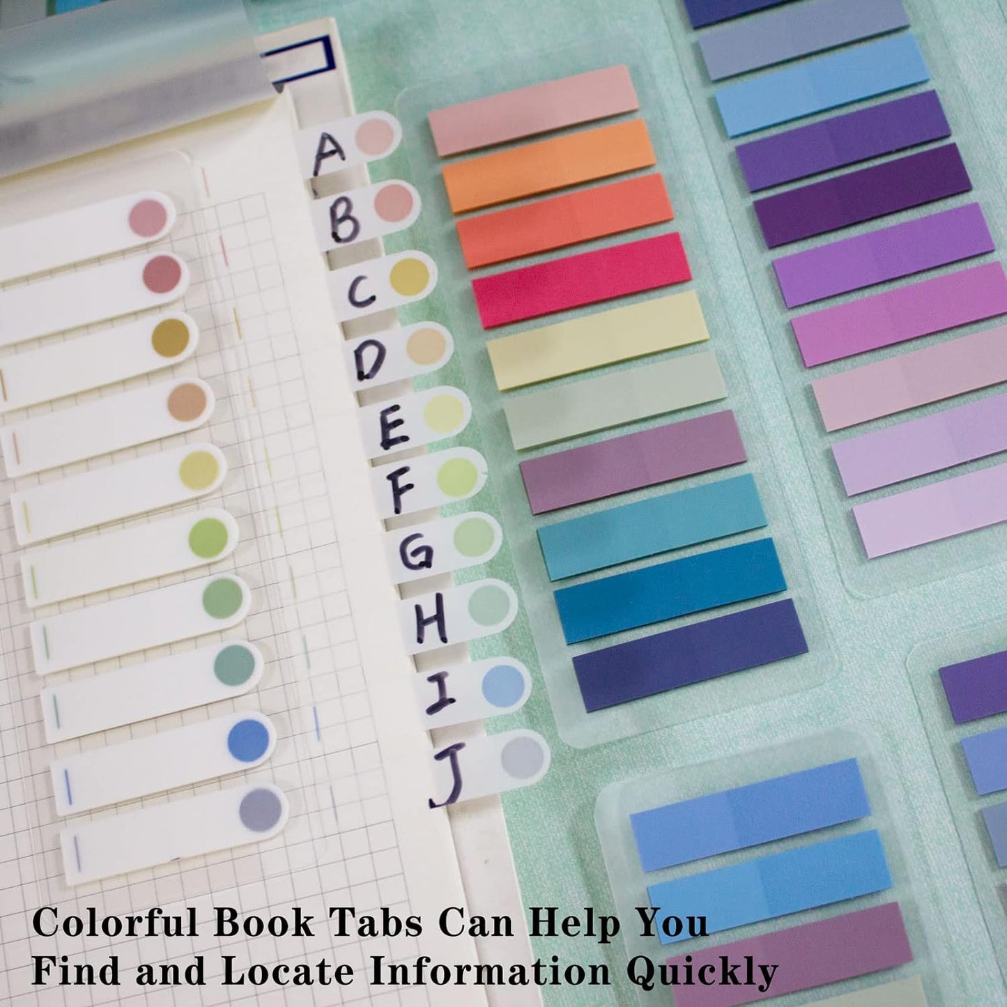 ELII 3600pcs Sticky Book Tabs,Writable Translucent Book Markers Annotating Page Tabs,Transparent Sticky Notes Tabs for Binders