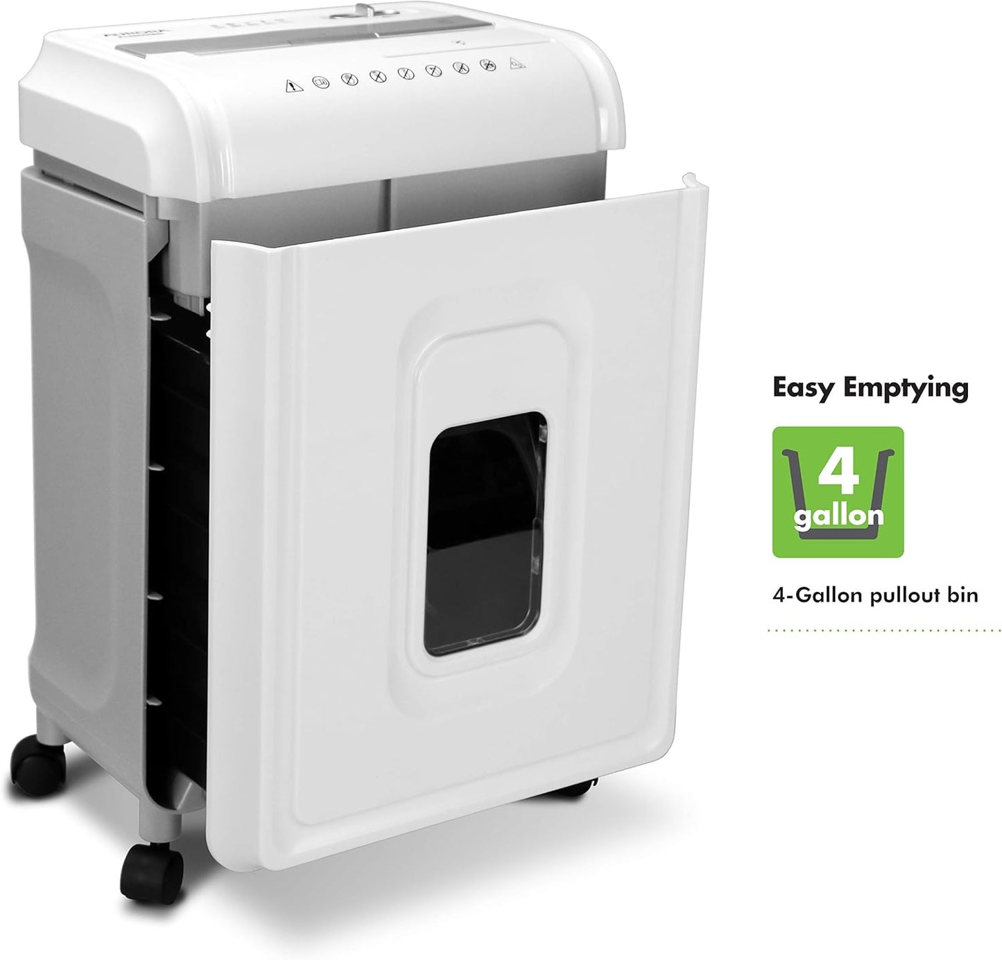 Aurora AU1262XA Anti-Jam 12-Sheet Crosscut Paper and CD/Credit Card Shredder, White/Gray