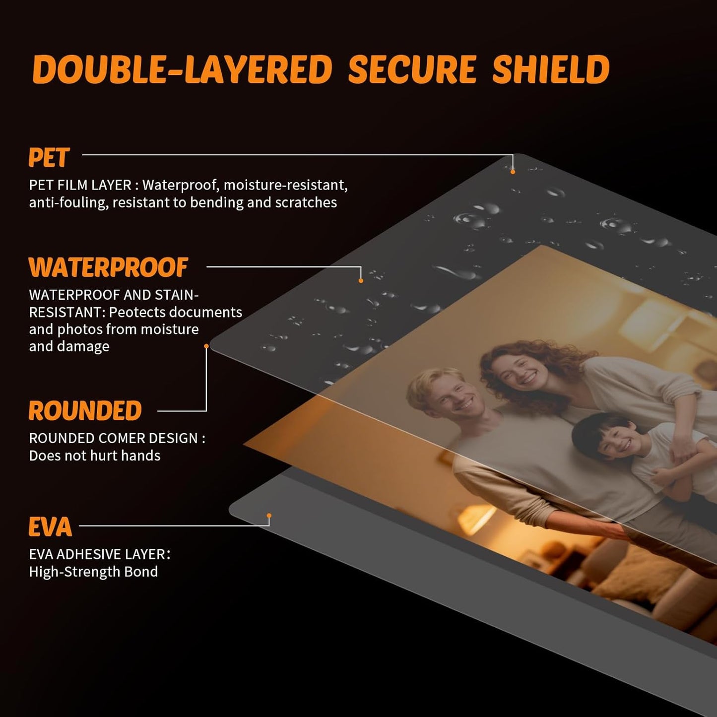 Thermal Laminating Pouches 9" x 11.5" Inches,Holds 8.5 x 11 Inch Sheets,3Mil 200Pack Laminate Films,Laminator Sheets,Letter Size Laminate Papers,Clear Lamination Sheets(75Mic-200sheets)