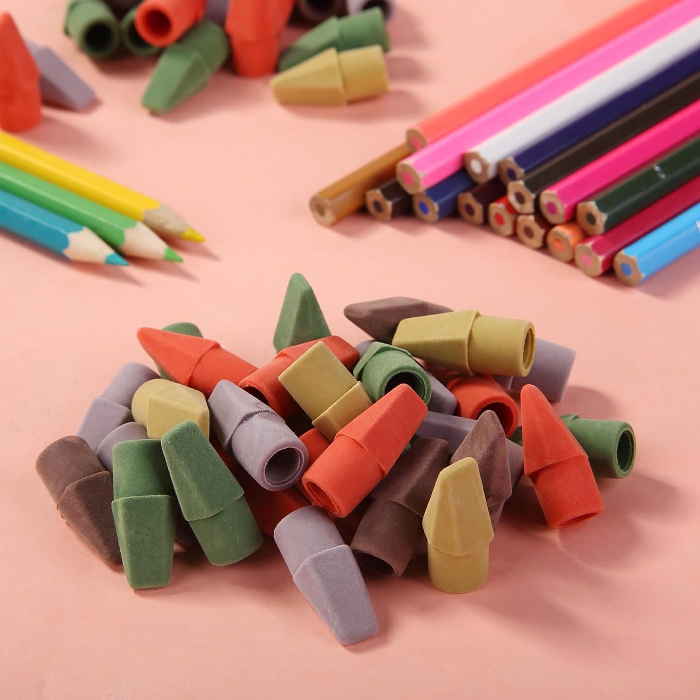 Mr. Pen- Pencil Erasers Toppers, 120 Pack, Colorful, Latex Free, No Smudge, Mr Pen Erasers for Pencils