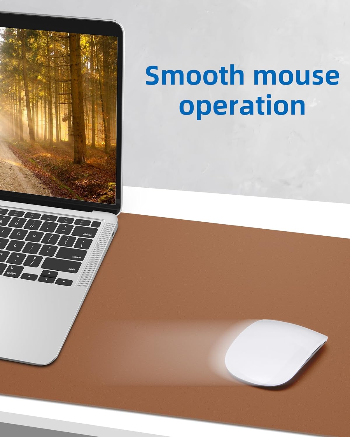 Non-Slip Desk Pad,Mouse Pad,Waterproof PU Leather Desk Protector,Ultra Thin Large Desk Blotter,Waterproof Keyboard mat for Office/Home/Decor(Brown 23.6" x 13")