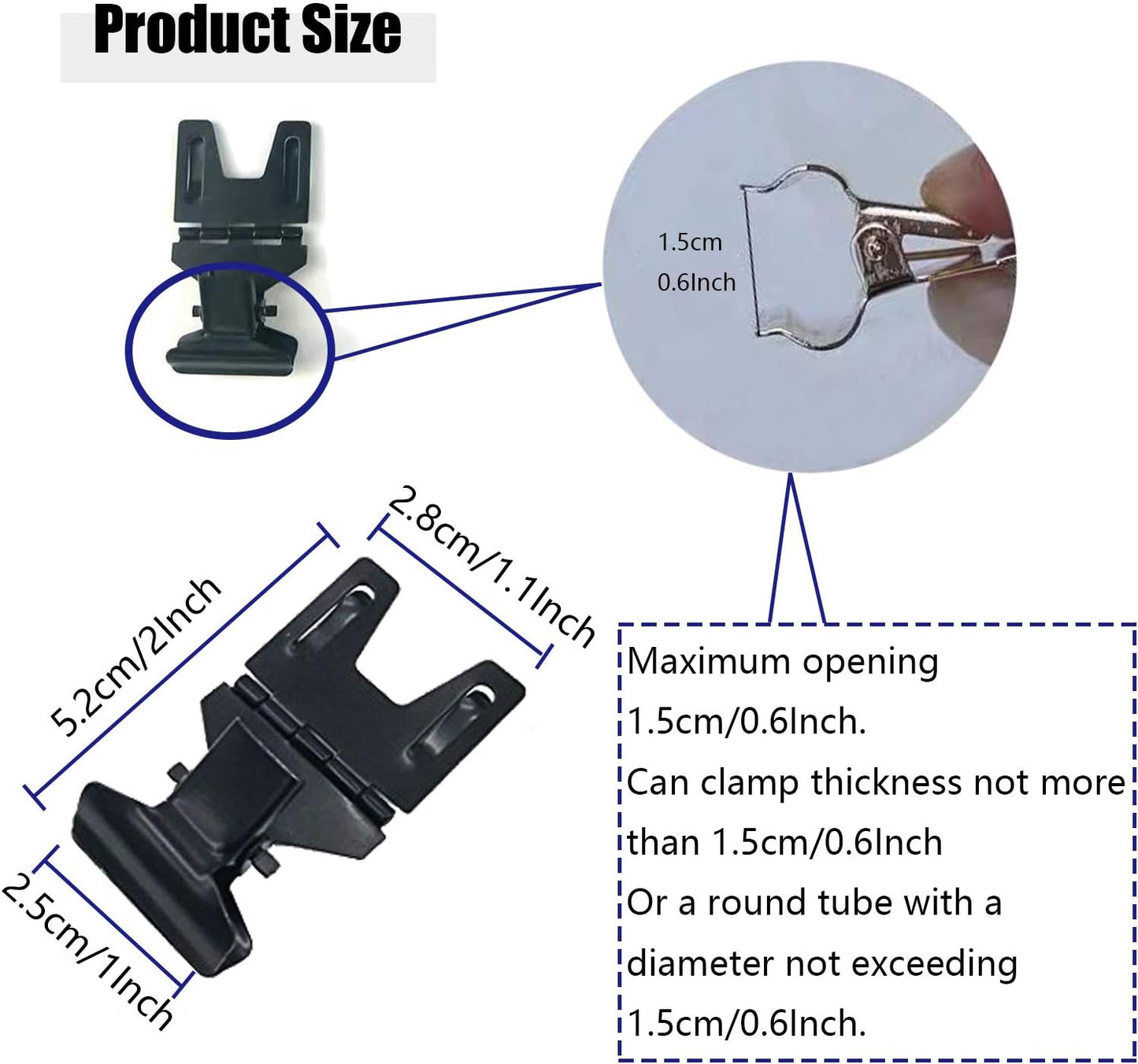 Metal POP Clip Sign Stand Holder, Bread Store Price Tag Card Holder, Advertising Display Clip Holder (Black, 30Pack)