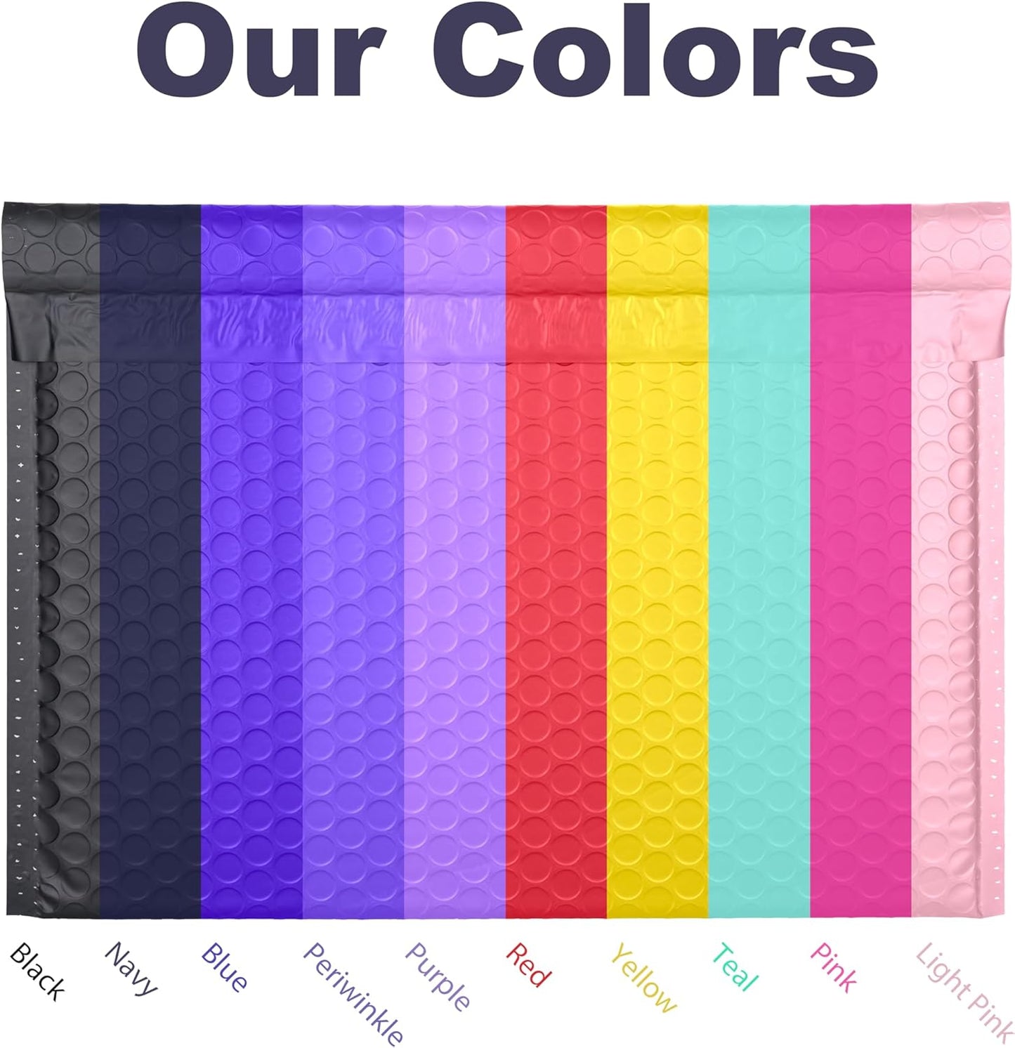 Purple Side-Loading Bubble Mailers 13 x 10 Inches,Self-Seal Padded Mailing Envelopes, Pack of 27