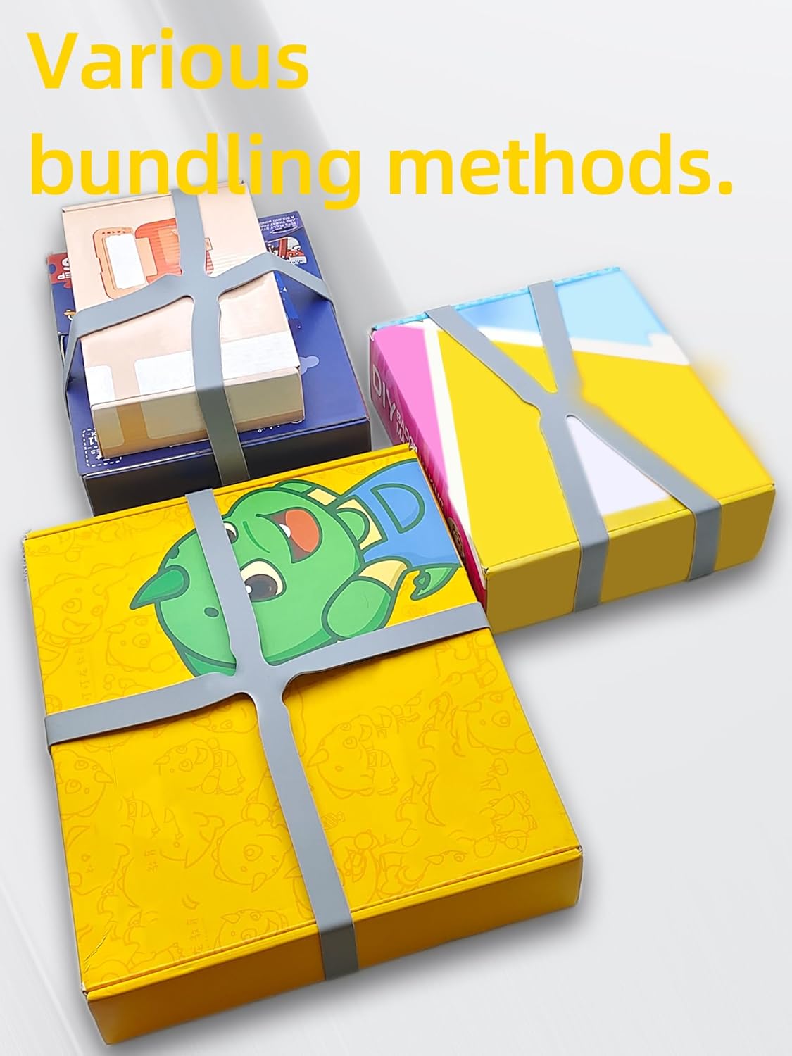 12 Inch H Silicone Rubber Bands for Board Game, Books, Cameras, Cooker, Board Game Rubber Bands, Board Game Box Bands, Elastic, Gray, 5 Pcs