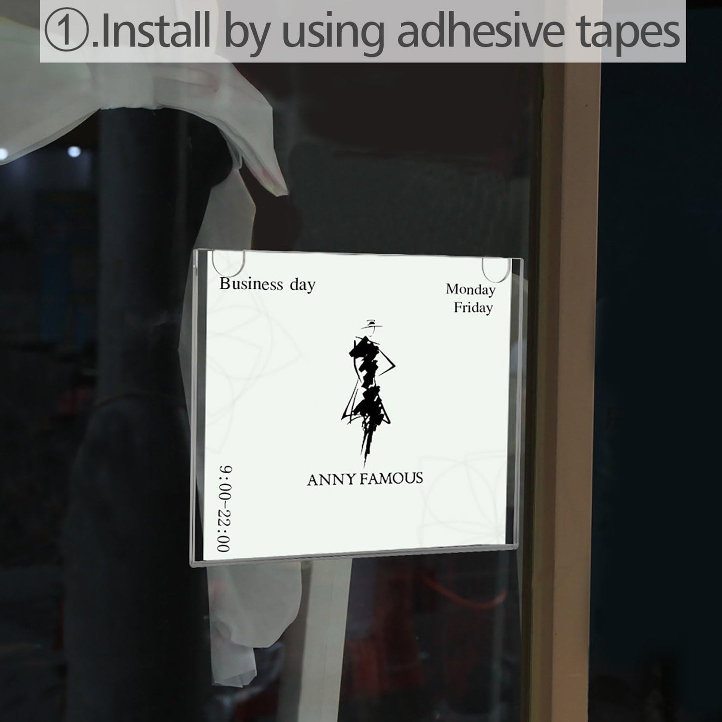 NIUBEE 10-Packs 8.5x11 Sign Holder Horizontal for Wall Door, Clear Acrylic Picture Frame for Paper with Free 3M Tape and Mounting Screws