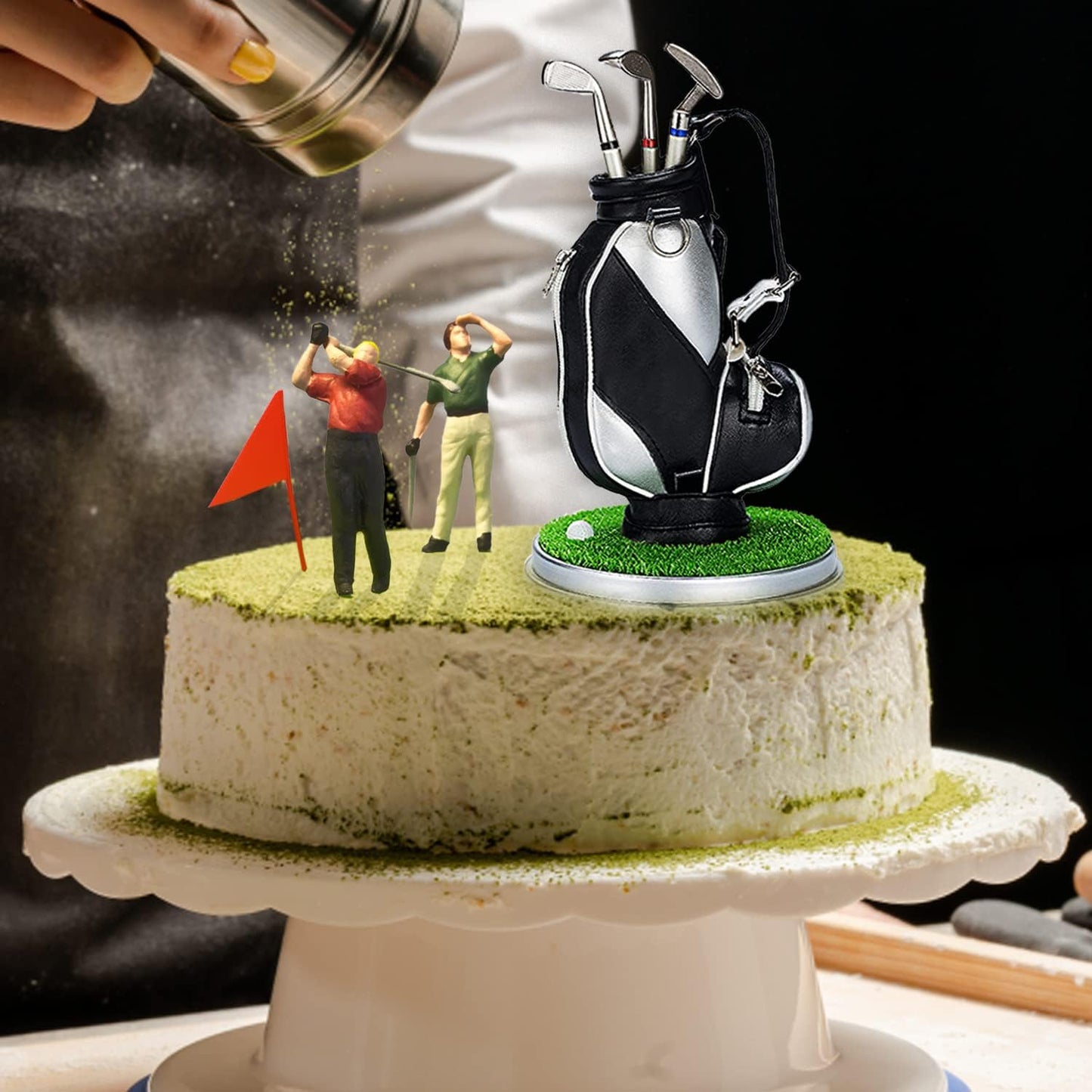 Jishi Golf Gifts for Men Golf Pen Holder Stocking Stuffers for Adults Men Golfers, Funny White Elephant Gifts for Adults Useful Unique Office Supplies Desk Accessories Decor Gadgets for Boss Dad Women