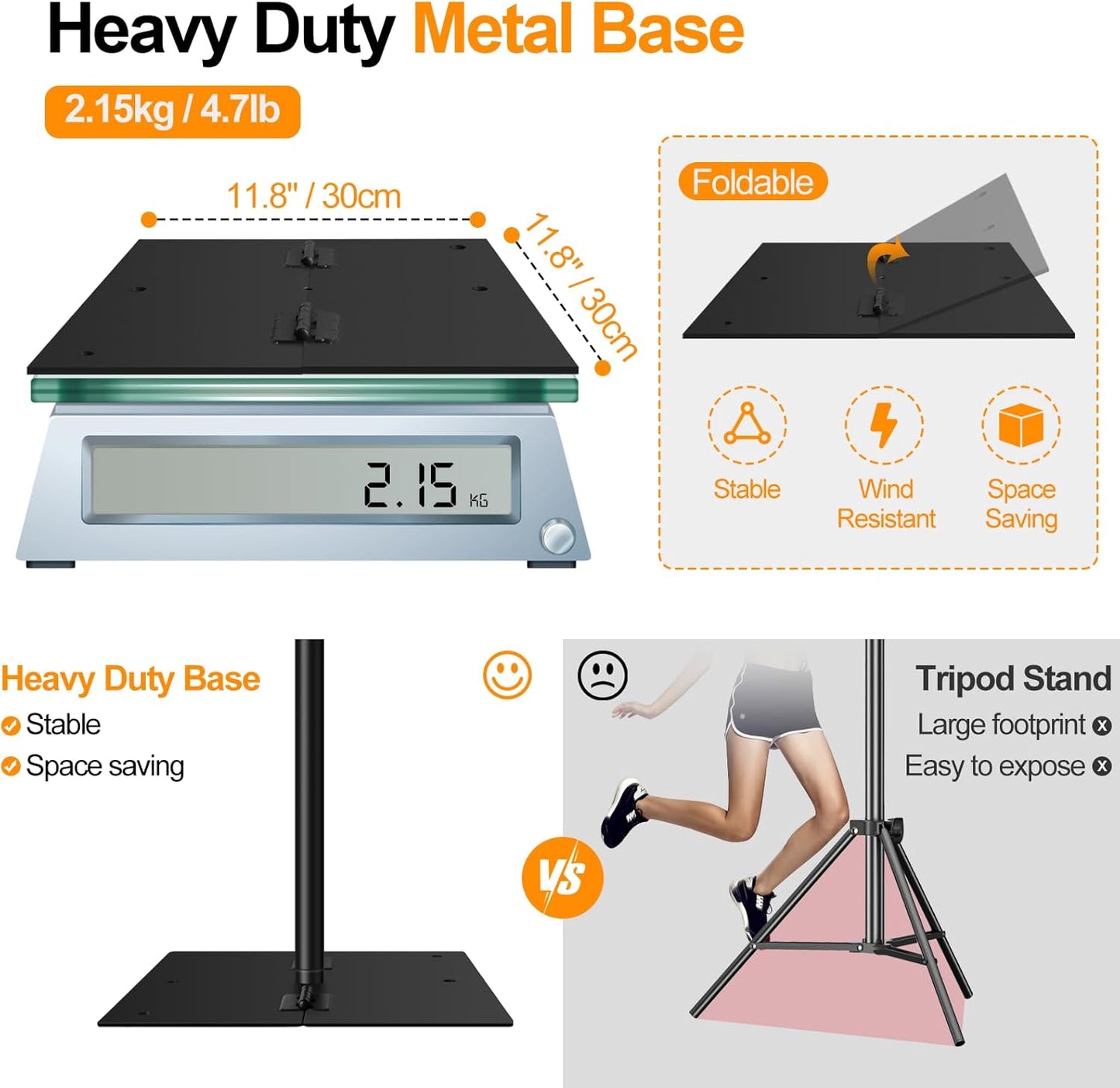 FUDESY Backdrop Stand Heavy Duty, 8.5x10ft Adjustable Photo Background Pipe and Drape Backdrop Stand Kit with Metal Base for Photography Parties Birthday Video Studio