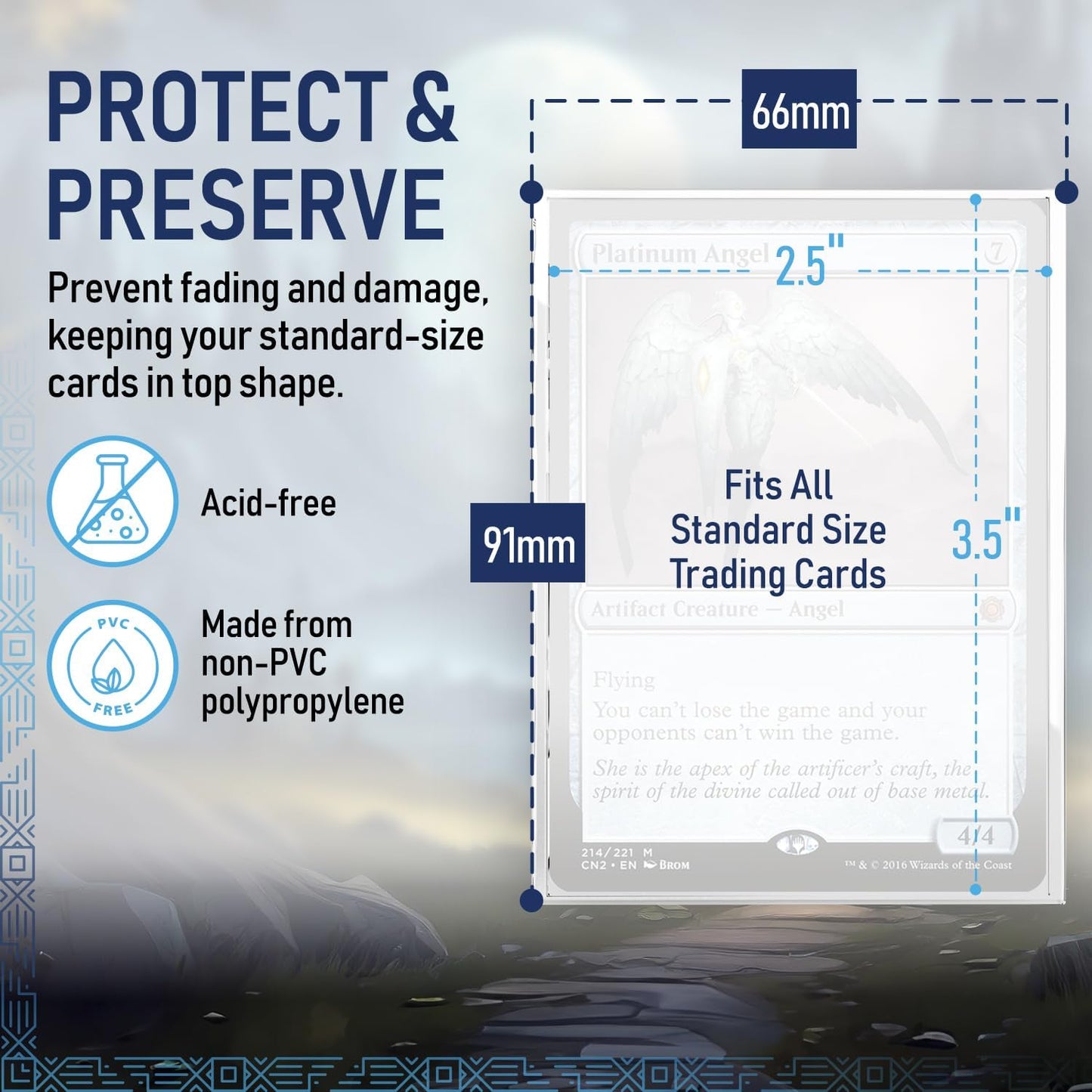 Premium Rival Clear Gloss Deck Protectors | MTG Card Sleeves Clear, Magic Cards Sleeve, Bulk Sports/TCG Card Sleeves, MTG Game Sleeve, Ultra Extra Thick Magic Protector, Commander Shield.