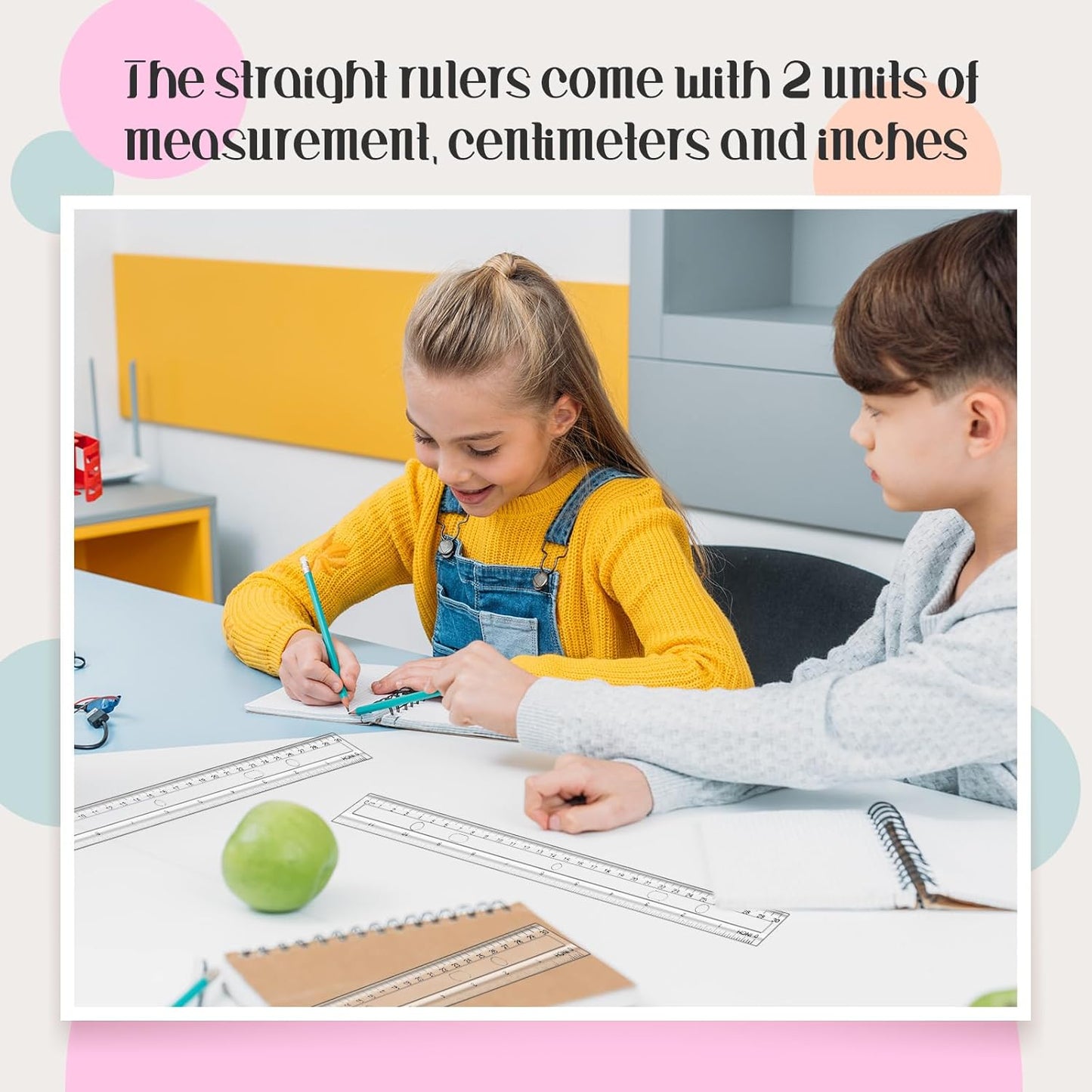 Cholemy 150 Pcs 12 Inch Clear Rulers Bulk Plastic Measuring Rulers Classroom Straight Rulers Bulk with Centimeters and Inches Drafting Measuring Tool for Classroom School Students Families Education