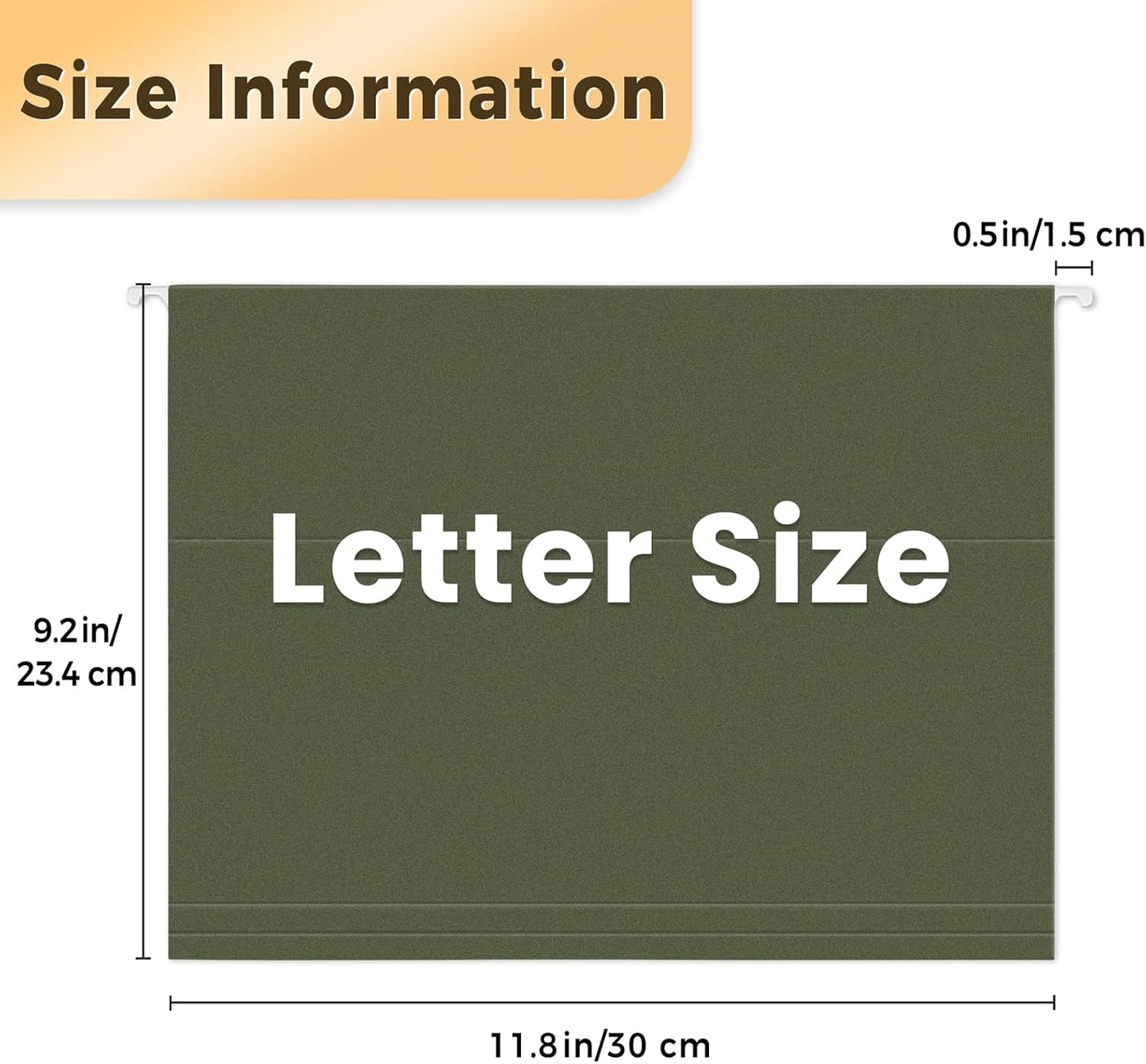 SUNEE Hanging File Folders, 6 Pack Letter Size Hanging File Folders with 1/5-Cut Tabs, Ideal for Home and Office Organization and Papers Classification,Green Colors