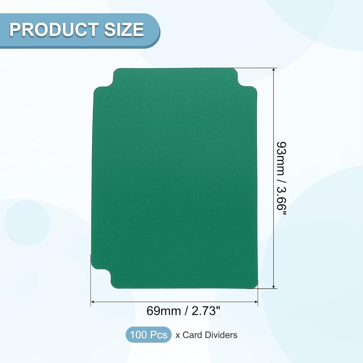 PATIKIL Trading Card Dividers, 100 Pcs Index Card Football Card Sorter Storage Boxes Organizer Tray Accessories for Sports Game Baseball Card, Dark Green