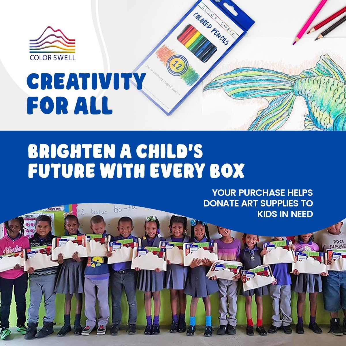 Color Swell Bulk Colored Pencils – 12 Sets, 144 Pre-Sharpened Assorted Vibrant Colors – Ideal for Kids, Teachers, and Classroom Supplies