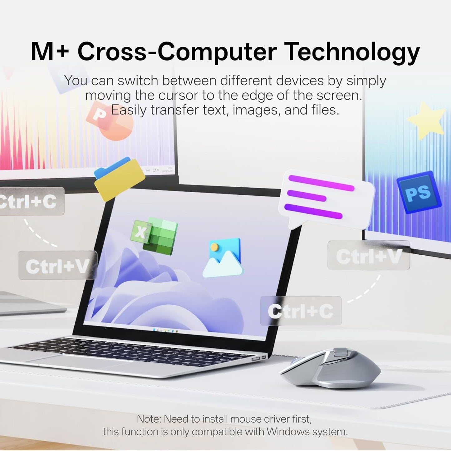 Rapoo MT760 PRO Wireless Mouse, NearLink + Bluetooth 5.0 Multi-Device, 12K DPI, 2K Polling, Ergo for Work & Gaming, 11 Programmable Buttons, On-Board Memory, Quiet Clicks, USB-C, 120 Days Battery Life