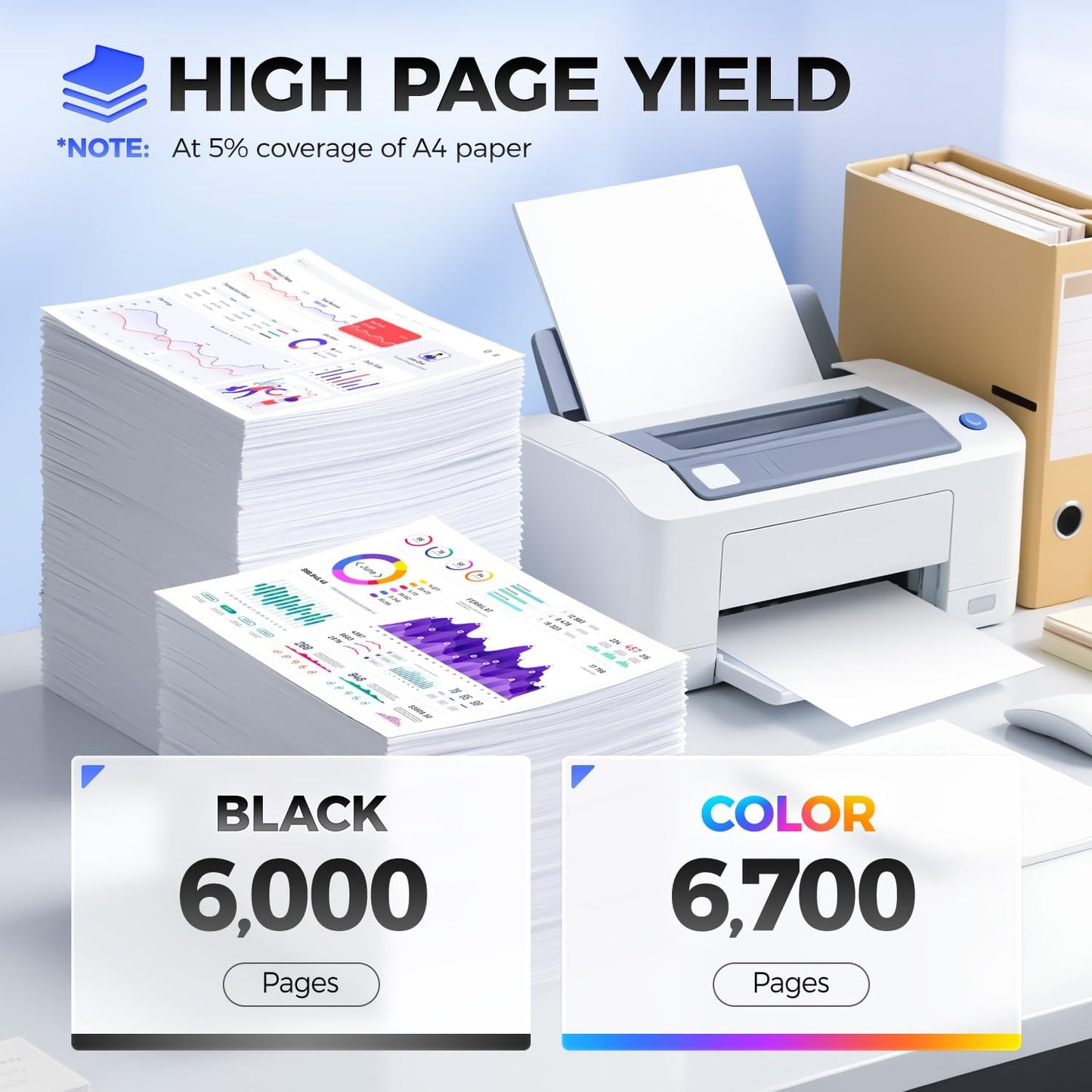 20N1XK0 20N1XC0 20N1XY0 20N1XM0 Toner Cartridge Set（4-Pack with chip）High Yield Replacement for Lexmark 20N1XK0 Toner Compatible with Lexmark Color CS431dw CX431adw CS431 CX431 Laser Printer (B/C/M/Y)