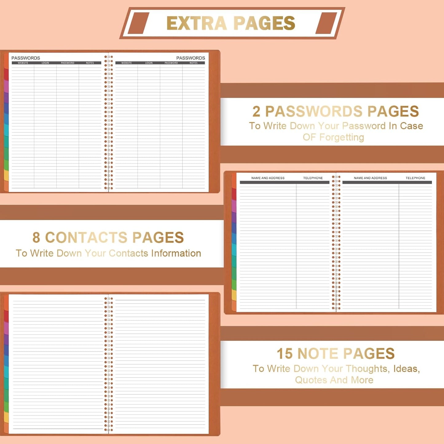 2026 Monthly Planner - Monthly Planner 2026 from JAN. 2026 to DEC. 2026, 8.86'' x 11.4'' with Coated Tabs, Inner Pocket