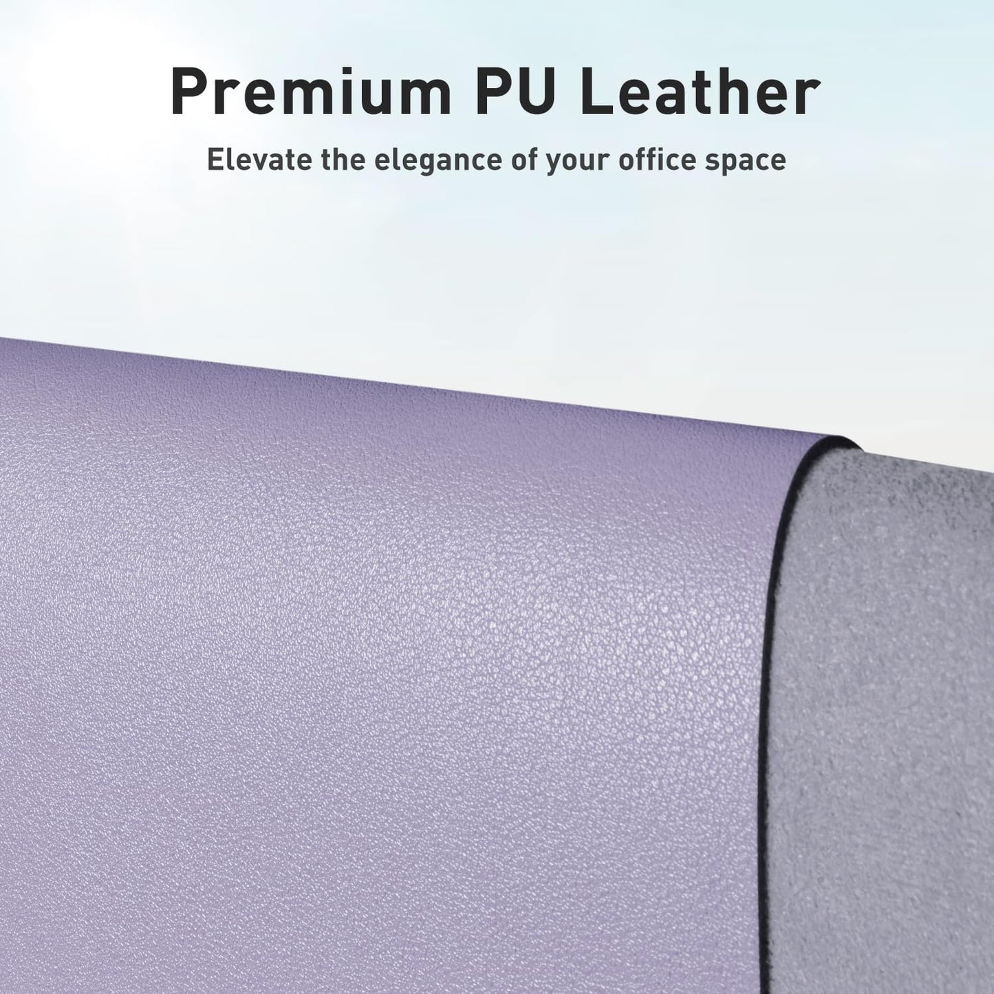 Aothia Non-Slip PU Leather Waterproof Desk Protector Mat, Mouse Pad, Desk Blotter, Writing Pad for Office, Home, Laptop, Lavender, 23.6" x 13.7"