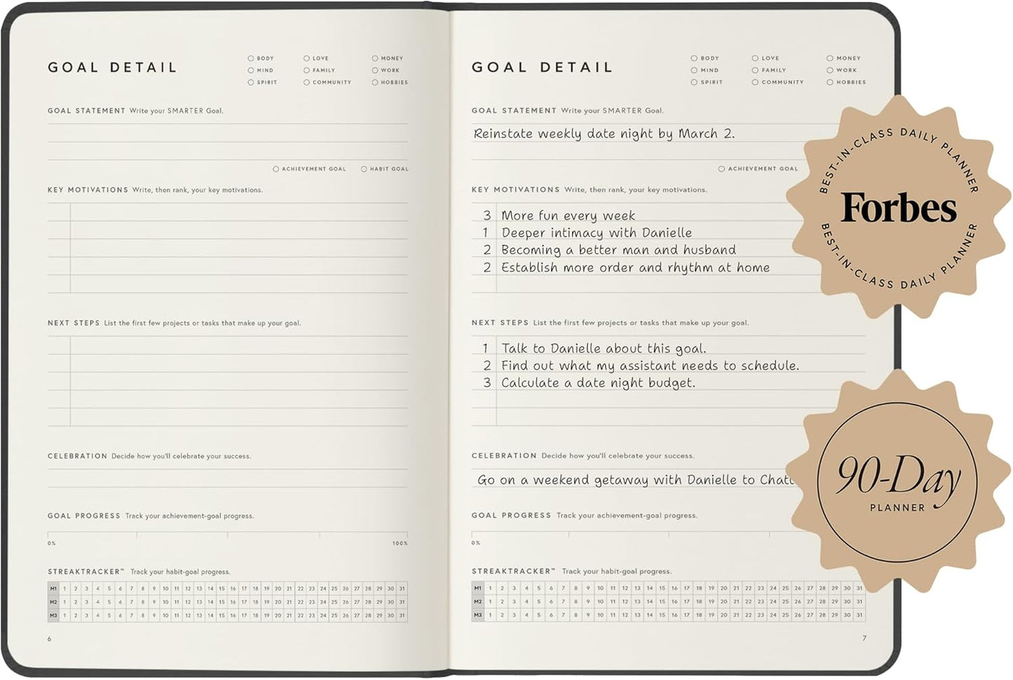 Full Focus Blush Vegan Leather Planner by Michael Hyatt - The #1 Daily Planner to Set Annual Goals, Increase Focus, Eliminate Overwhelm, and Achieve Your Biggest Goals - Hardcover