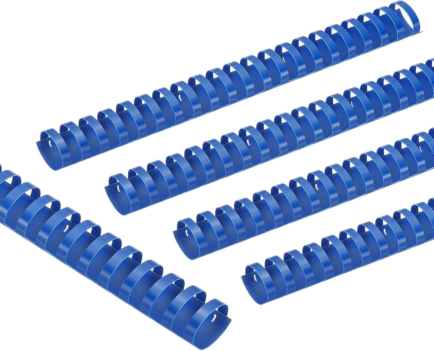 PATIKIL 32mm (1-1/4") Plastic Binding Combs, 10 Pcs 21 Rings Comb Binding Spines 265 Sheet Capacity Letter Size for Binding Paper Sheets Notebook Calendar Picture Album, Blue