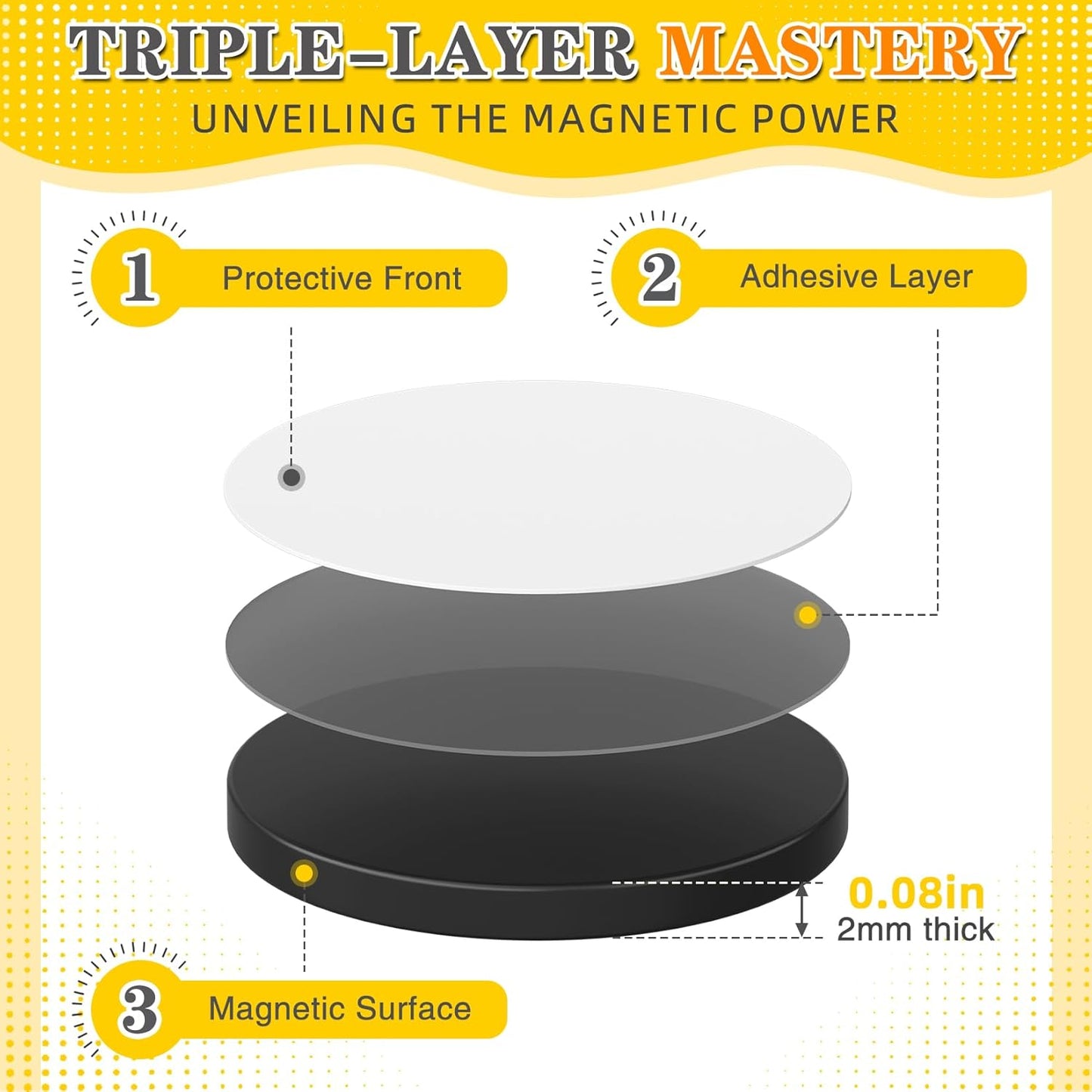 FINDMAG 240 Pcs Round Magnets with Adhesive Backing, Flexible Magnetic Tape Dots, Self Adhesive Magnet Strips for Crafts, Whiteboard, School, Home, Hanging & Organizing Light Objects