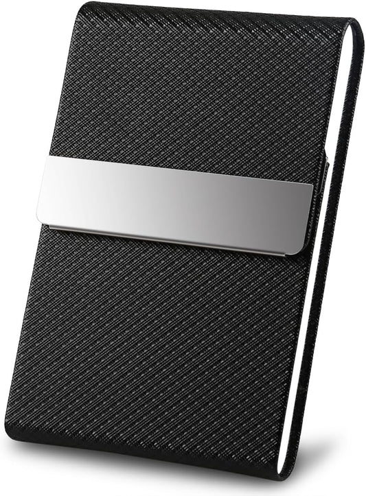 Business Card Holder for Women & Men - Multi Card Case, Business & Name Card Holder Wallet with Magnetic Closure