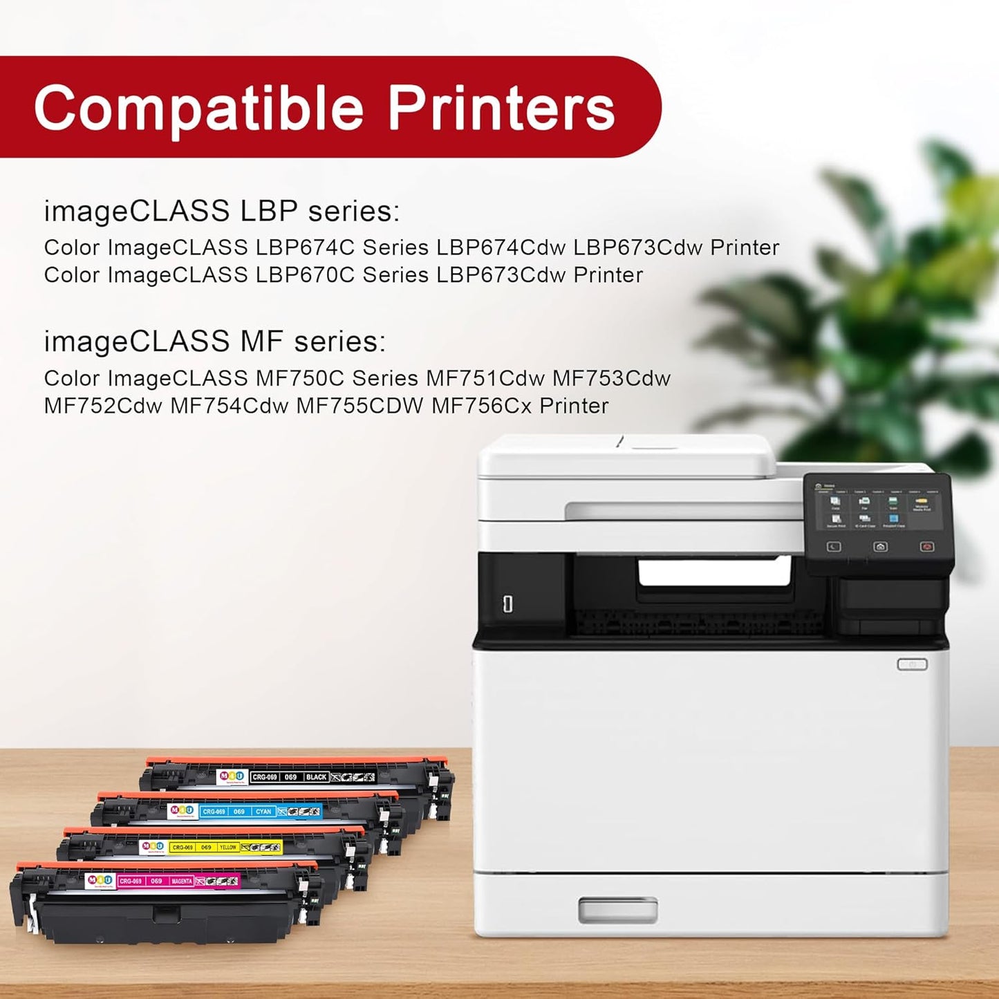 069 Black Toner Cartridge 2 Pack Compatible with Canon 069 Toner Cartridges, Working for Canon imageCLASS MF753Cdw MF751Cdw LBP674Cdw LBP673Cdw LBP674Cx MF752Cdw MF756Cx Printer(2 Pack, Black)