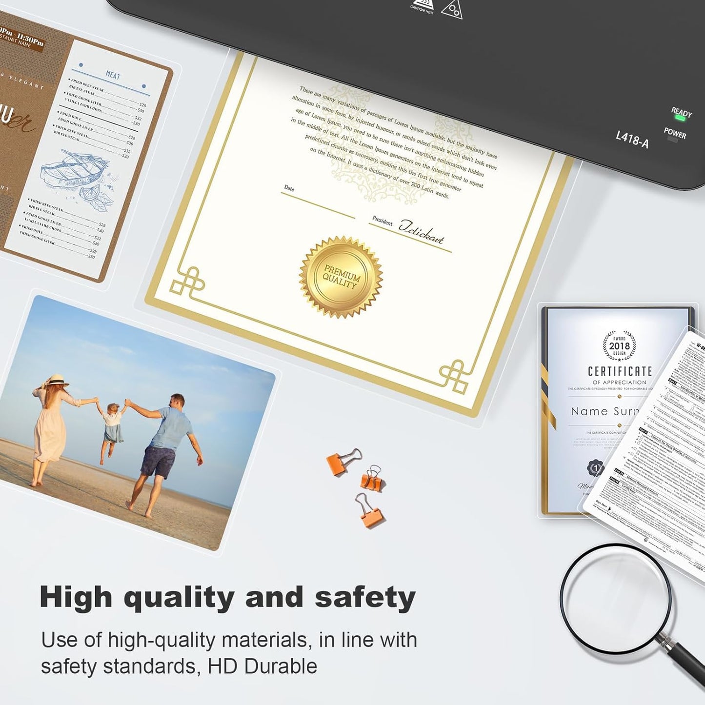 Bonsaii Laminating Sheets, 100 PCS 3mil Thermal Laminating Pouches, 9 x 11.5 inches, Letter Size, Clear and Durable, Suitable for Multiple Fields of Use-LP100