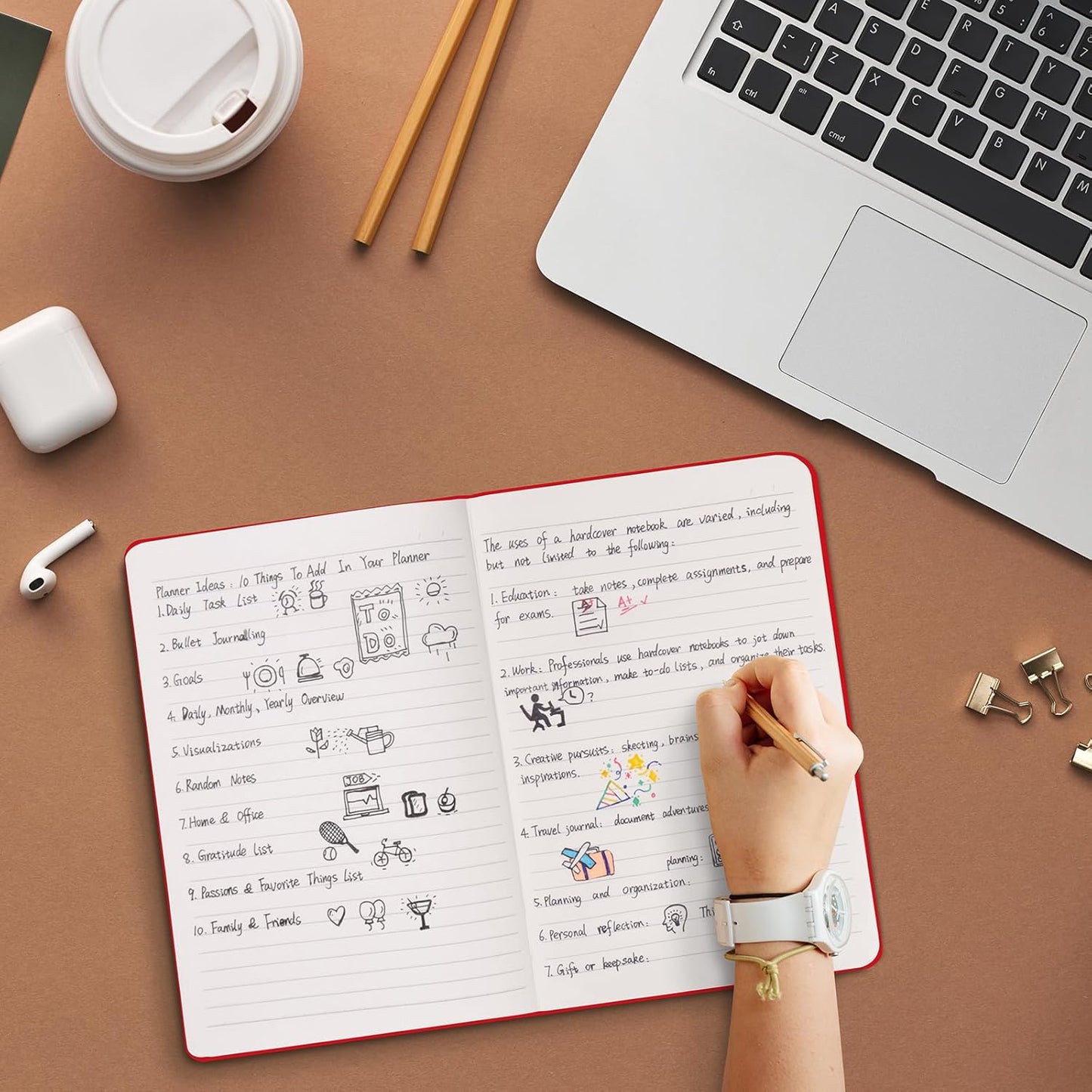 Comix 8 Pack Lined Journal Notebooks for Work, 240 Pages, 5.5"x8.3", Hardcover, A5 Medium College Ruled, Journaling Notebooks for Notes-taking, Fits for Office School Home