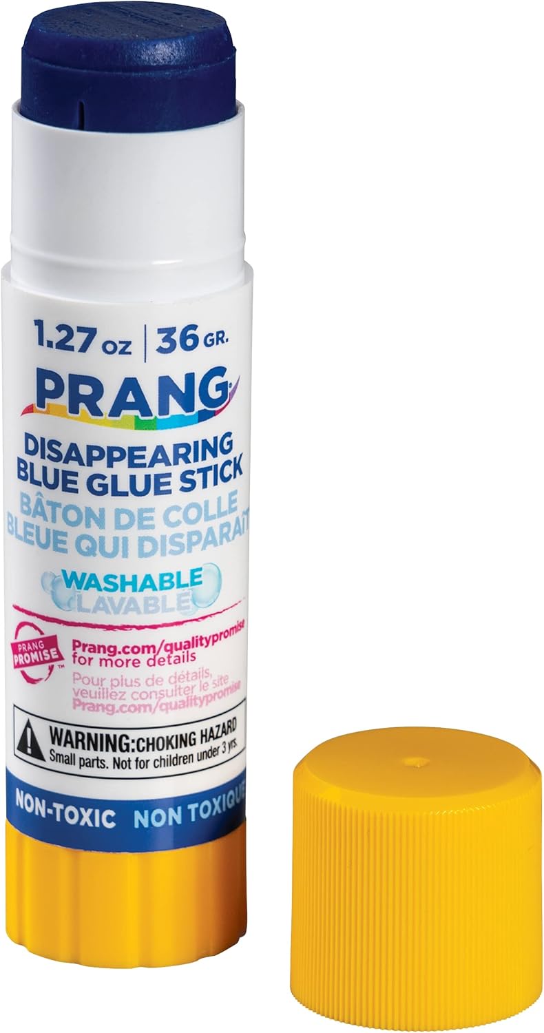 Prang Washable Glue Stick, Blue.1.27 Oz, 1 Count