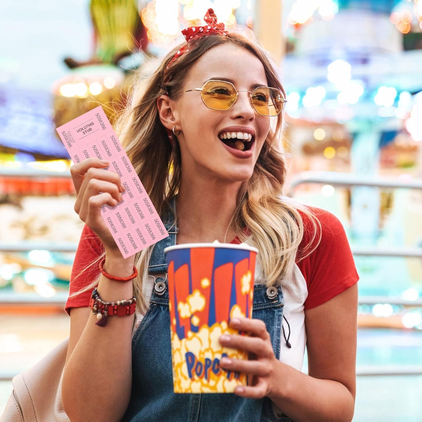 Kosiz 1000 Sheets 25 Bid Raffle Ticket Sheets Chinese Auction Tickets Numbers for Basket Events and Silent Auctions (Pink)