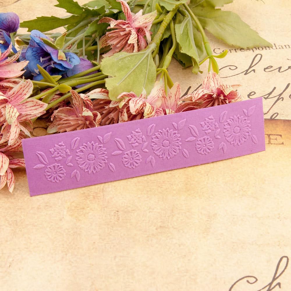 9Pcs Plastic Embossing Folders for Card Making Embossing Machine Template Mold Paper Card Embossing Stencil Flower Leaf Embossing Folder for Scrapbook Photo Album DIY Craft Decoration