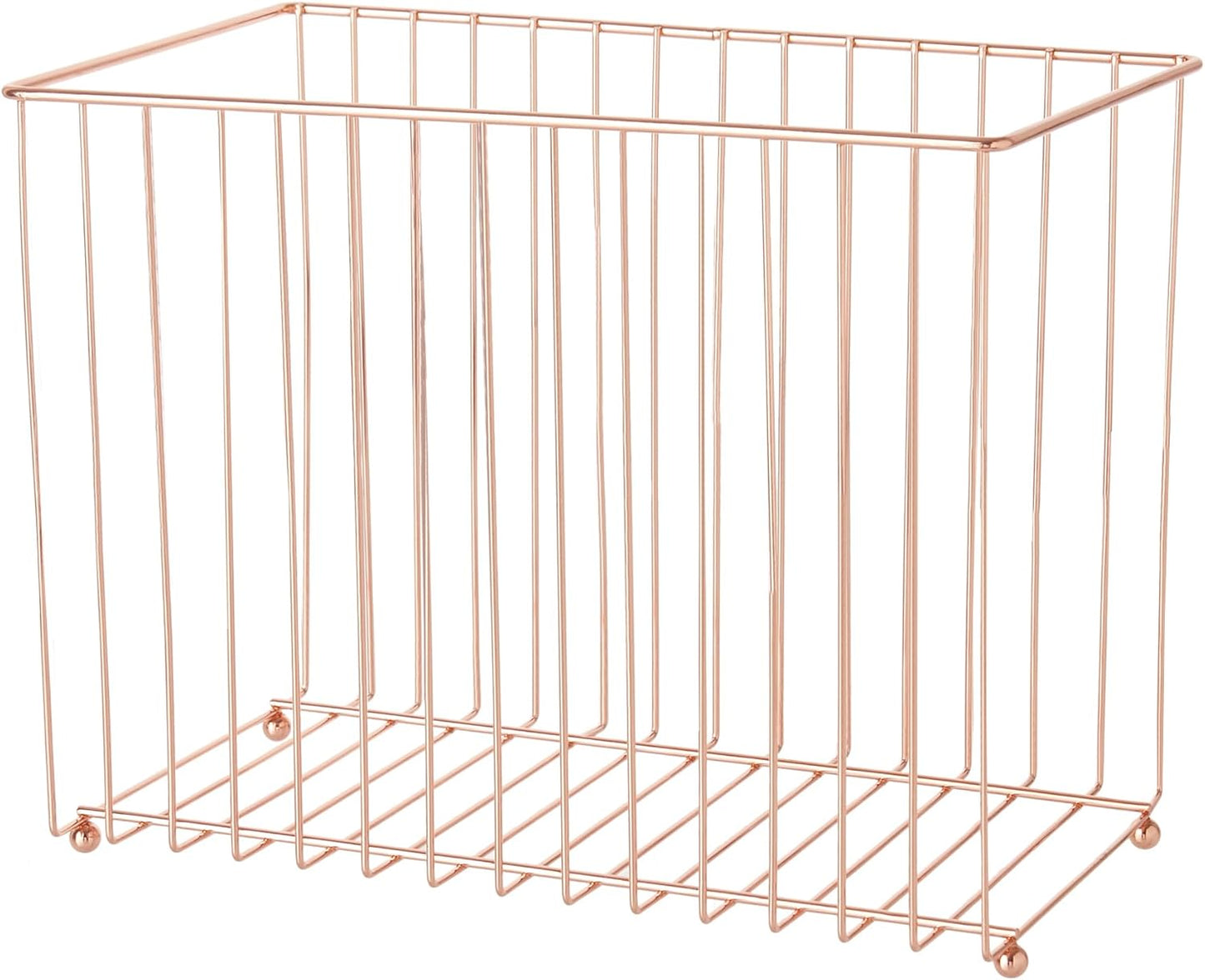 Y YOMA 1 Pack Rose Gold Desktop Hanging File Organizer | Letter Size Metal File Kit for Desk Home Office, I Shaped