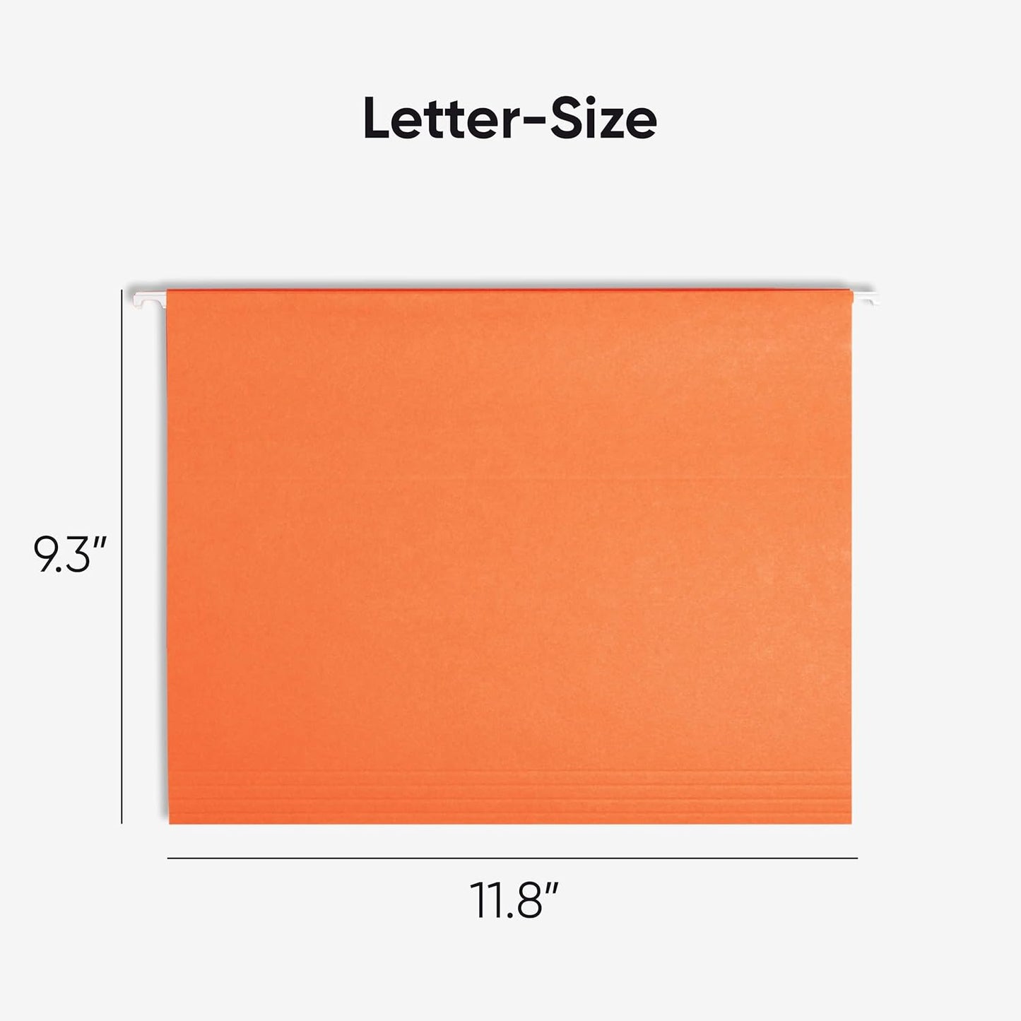 Smead Standard Hanging File Folders, 25 Count, Orange, 1/5-Cut Adjustable Tabs, Letter Size (64065)