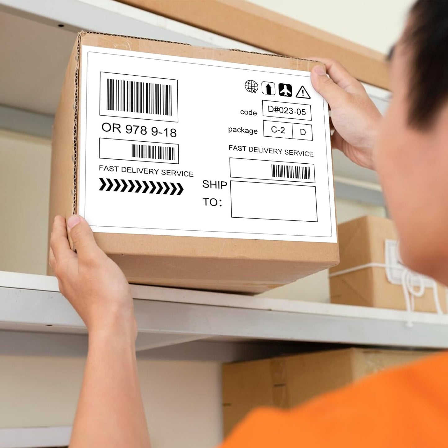 Full Sheets Sticker Paper for Laser & Ink Jet Printers 8.5" x 11", White Blank Mailing Labels Strong Adhesive Sticker Labels, 100 Sheets 100 Labels （HB-R001）