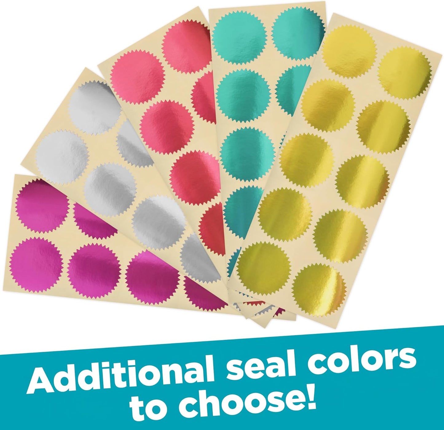 MaxMark Notary Seal Round Pink Embosser for Hawaii State - Includes Gold Burst Seal Labels (50 Count)