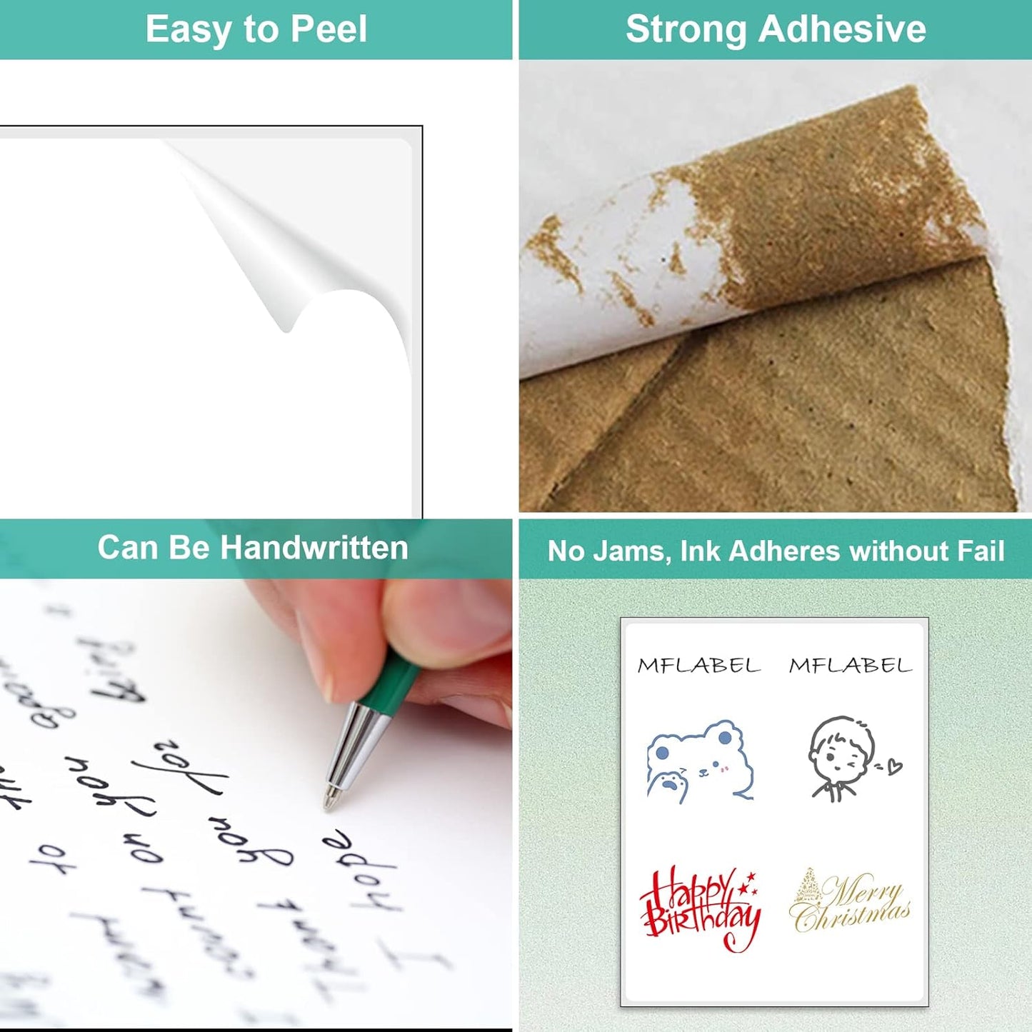 MFLABEL Full Sheet Sticker Labels, Address Labels, White Matte Label Paper, 8-1/2" x 11" Shipping Labels for Laser & Inkjet Printer (25 Labels, 25 Sheets)