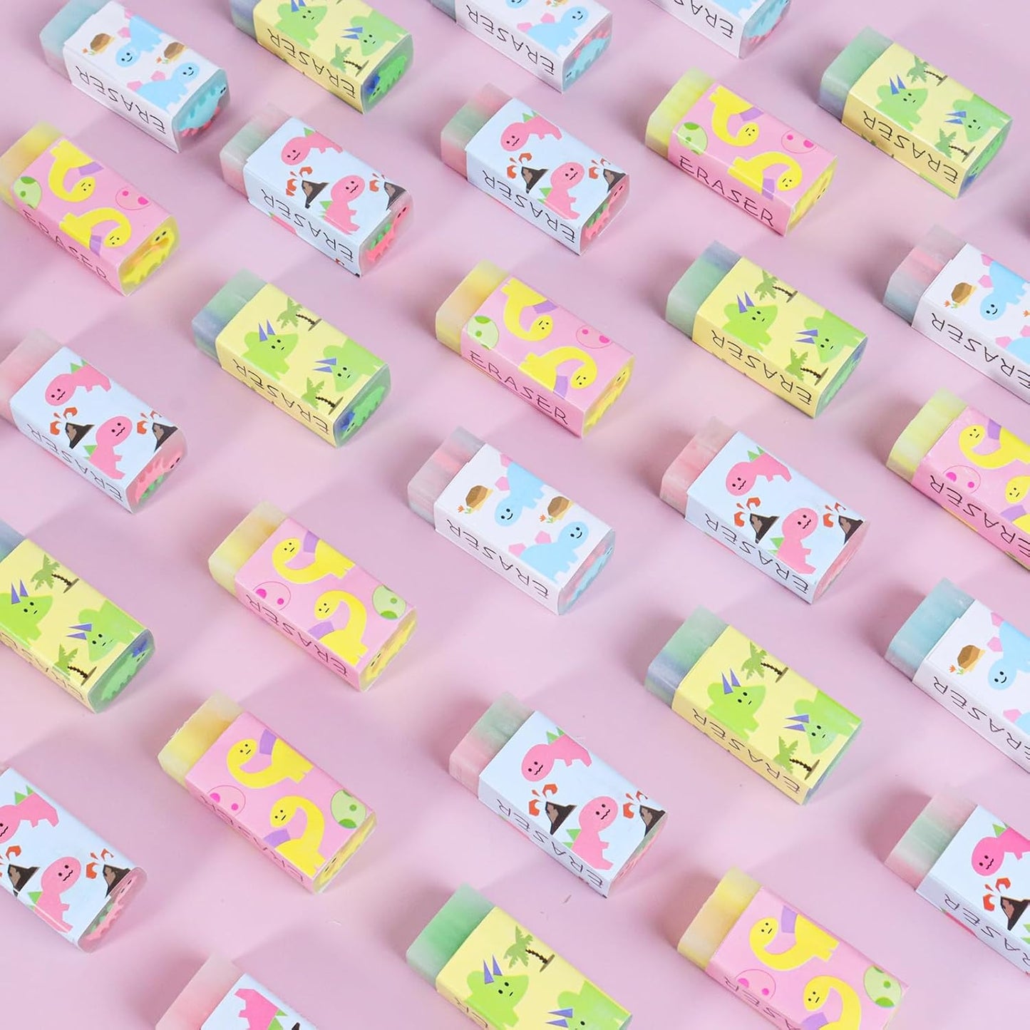 100PCS Cute Animal Erasers for Kids, Count Bulk Pack, Assorted Designs, Back to School Supplies