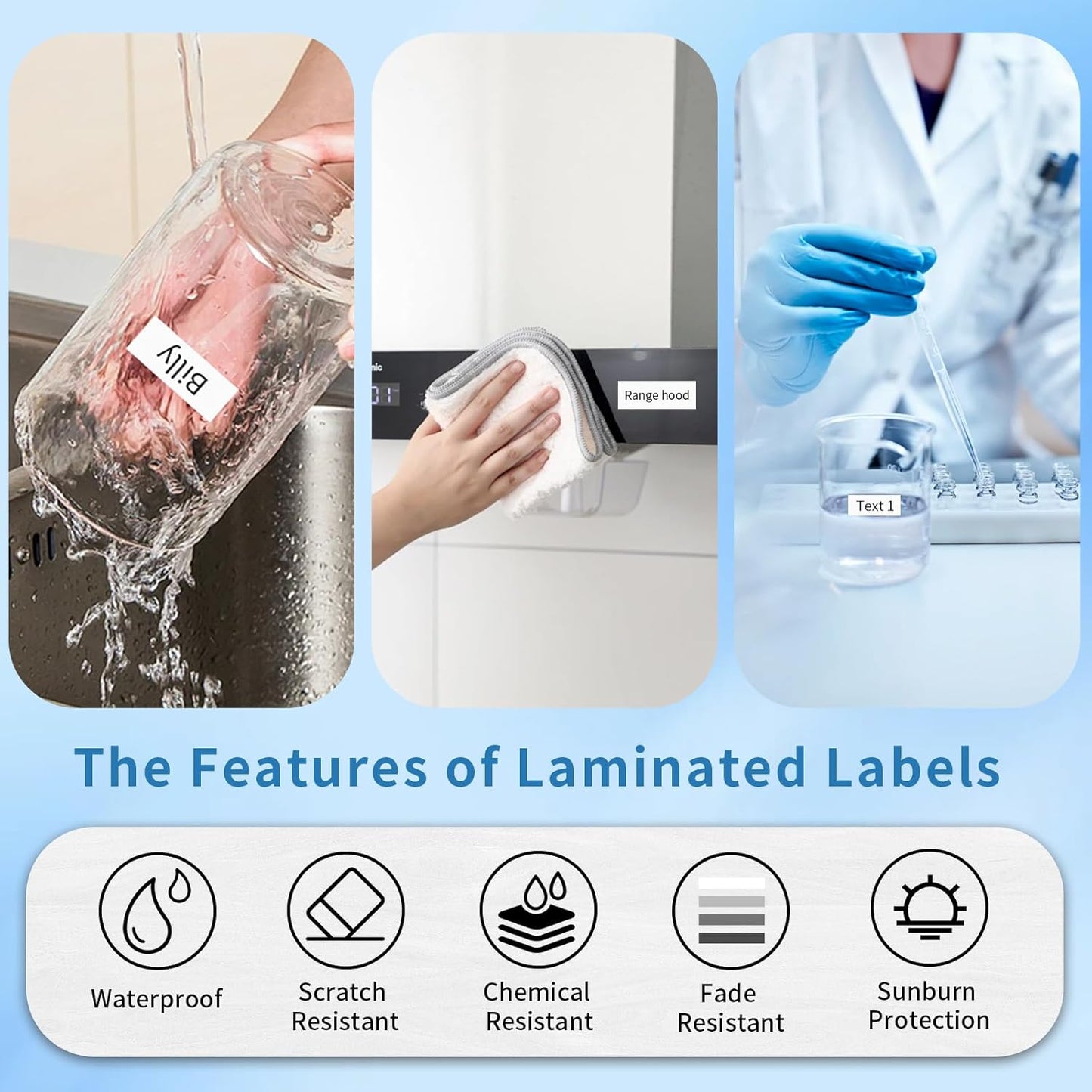 PT-D210 PT-D220 PT-H110 PT-H111 Label Tape 12mm .47 Laminated Black on White 2 Pack